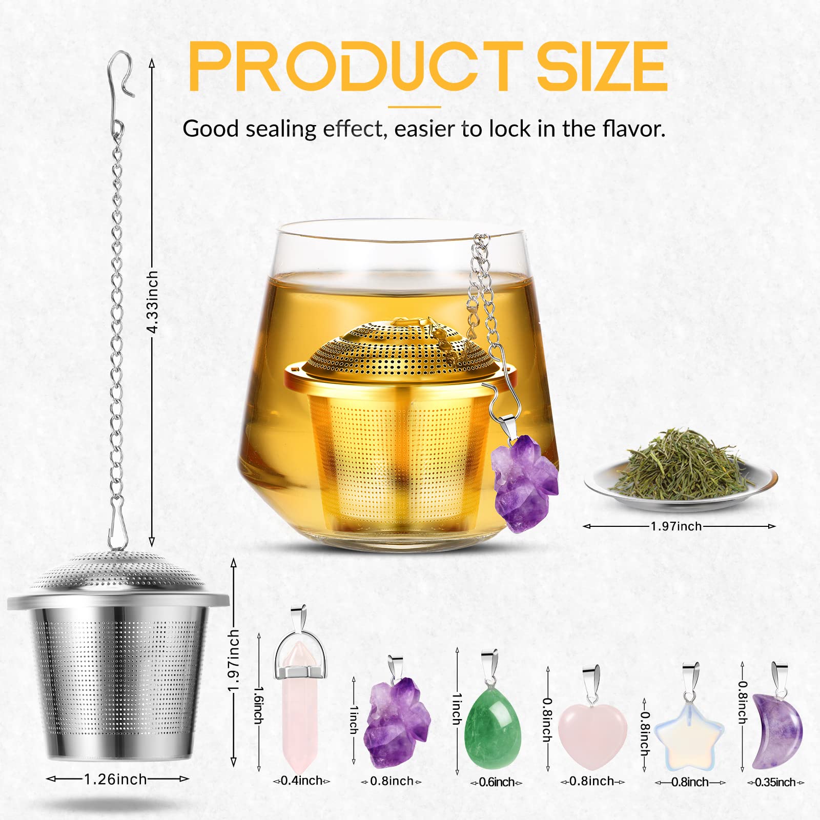 Tea Infusers For Loose Tea 6 Sets Loose Leaf Tea Steeper Tea Strainer Stainless Steel Tea Ball For Loose Tea Holder Tea Mesh Str