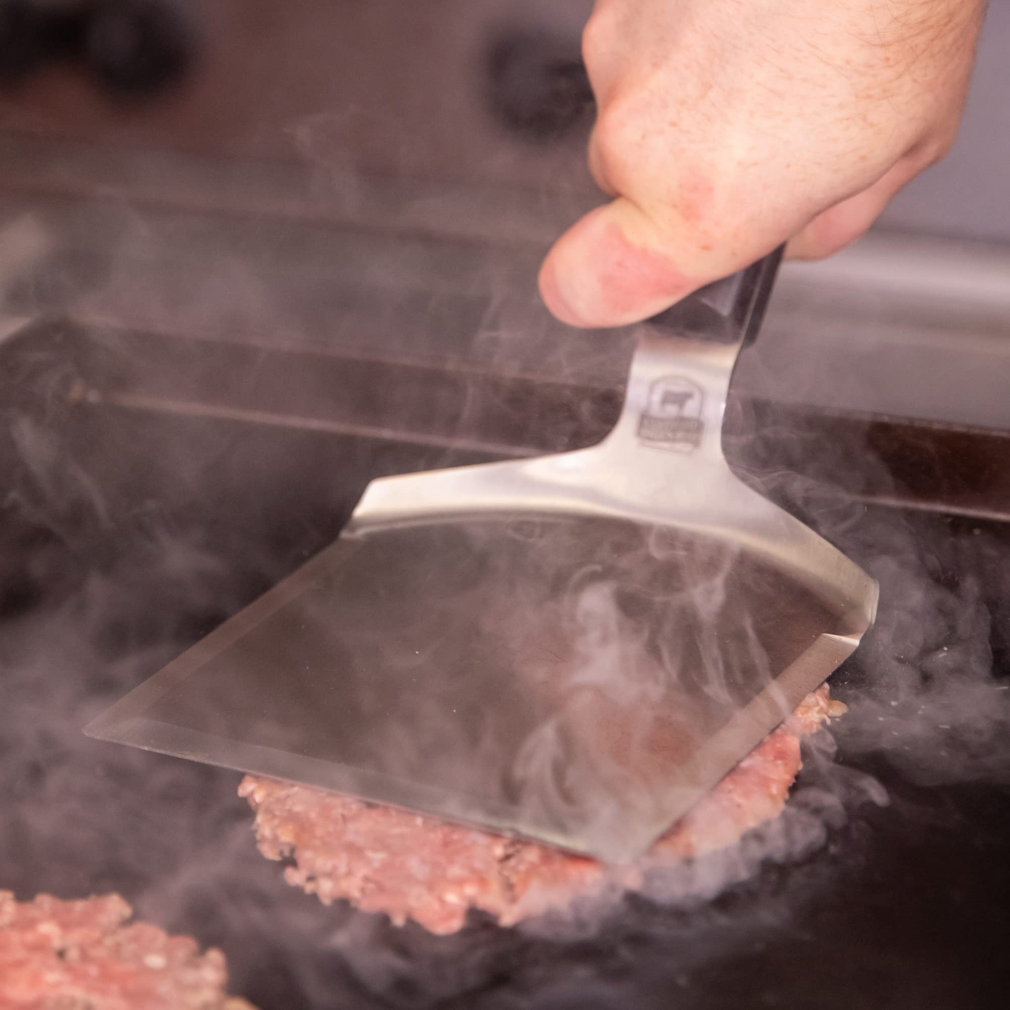 Certified Angus Beef The Smash - Big Smash Burger Spatula Heavy Duty Stainless Steel Burger Smasher Tool For Griddle Accessories