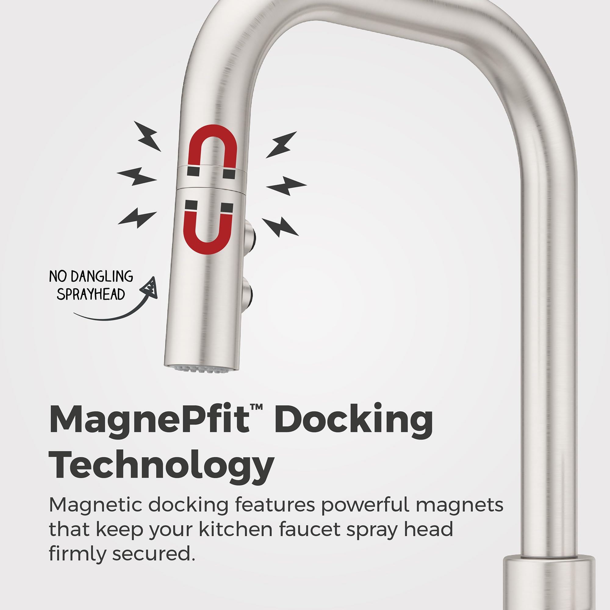 Pfister Zanna Kitchen Faucet With Pull Down Sprayer And Soap Dispenser, Single Handle, High Arc, Spot Defense Stainless Steel Fi