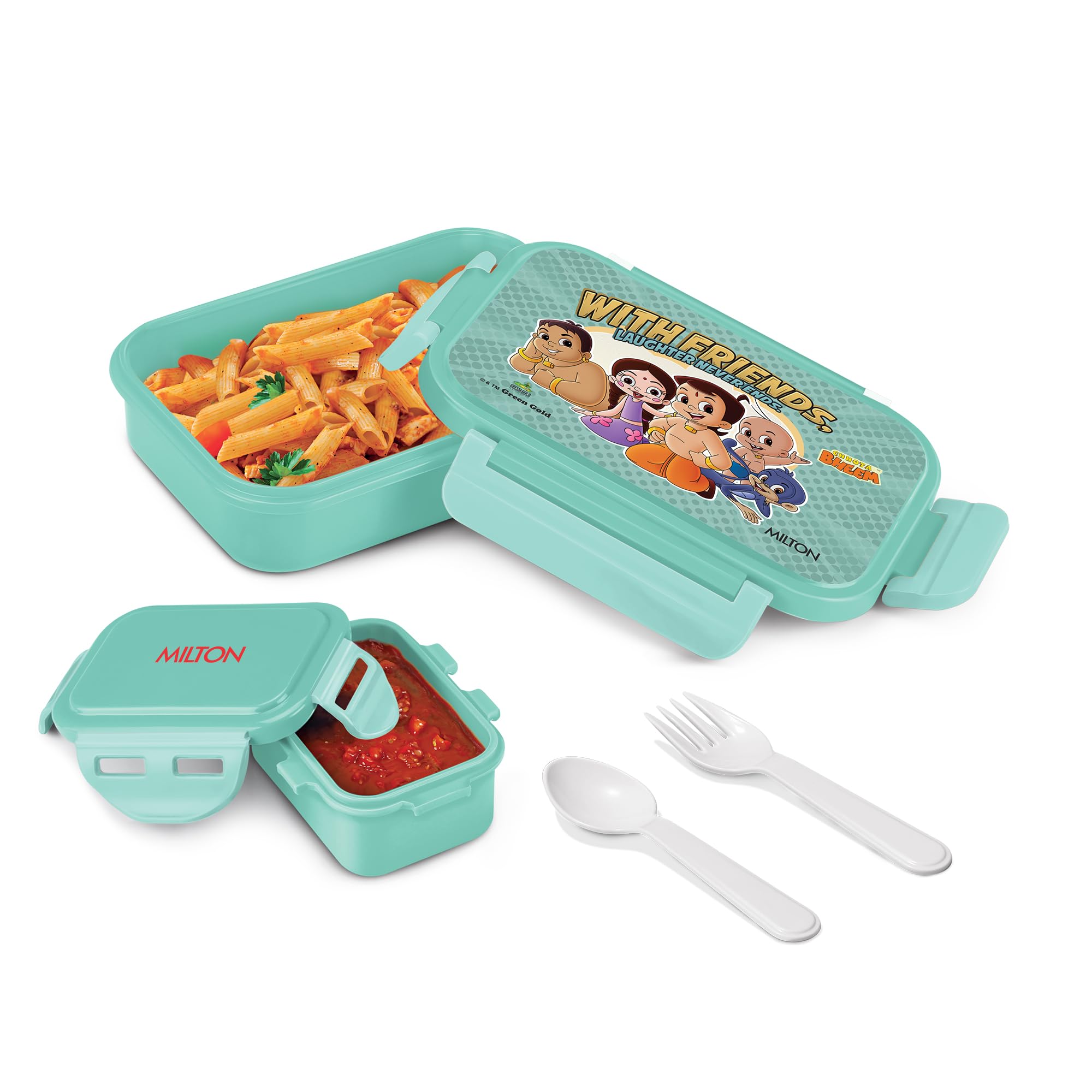 Milton Candy Tiffin (Bheem) Lunch Box For Kids Boys & Girls With LeakProof Inner Container| Food Grade,Bpa Free,Compact & Durab