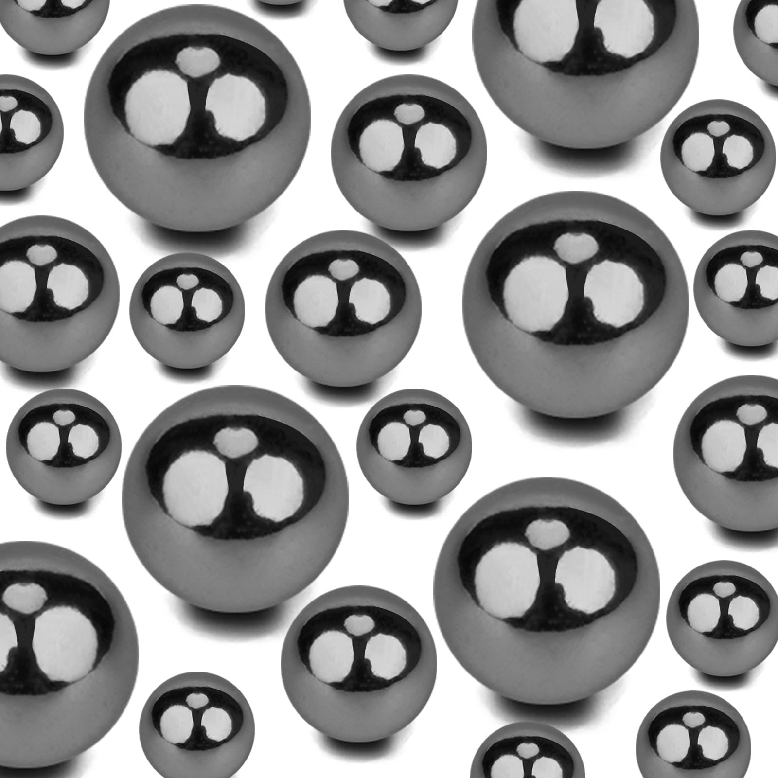 TMCLHXYNF 220Pieces Floating NO Hole Pearls for Vases,Makeup Beads,Highlight Faux Gunmetal Pearls Beads for Centerpiece Table Ho