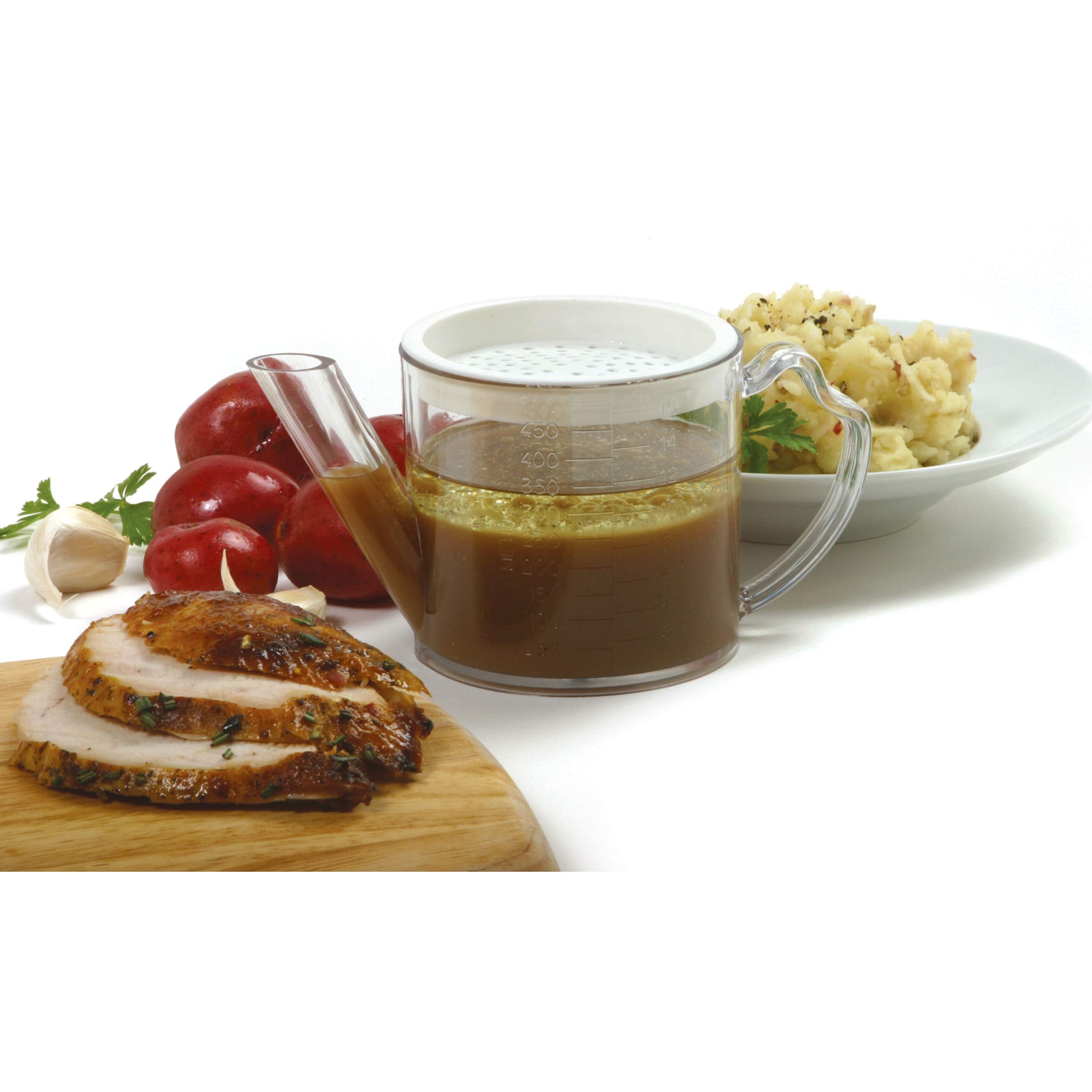 Norpro 3023 , Clear 2 Cup Separator/Strainer Dishwasher Safe, 1 Ea