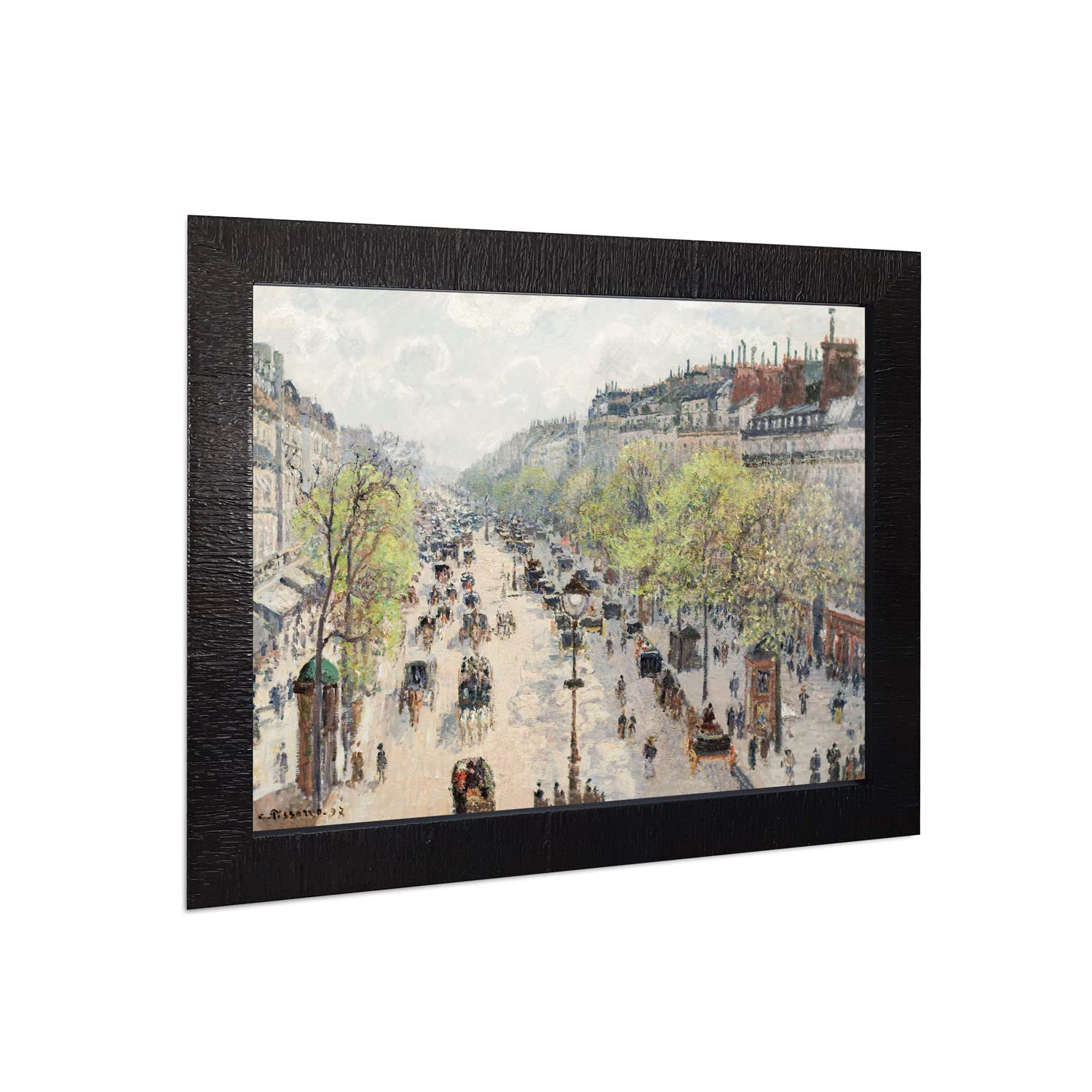 Crossroads Home Dcor The Boulevard Montmartre Spring By Camille Pissaro, Modern Urban Wall Art, 11X14 2411Ch