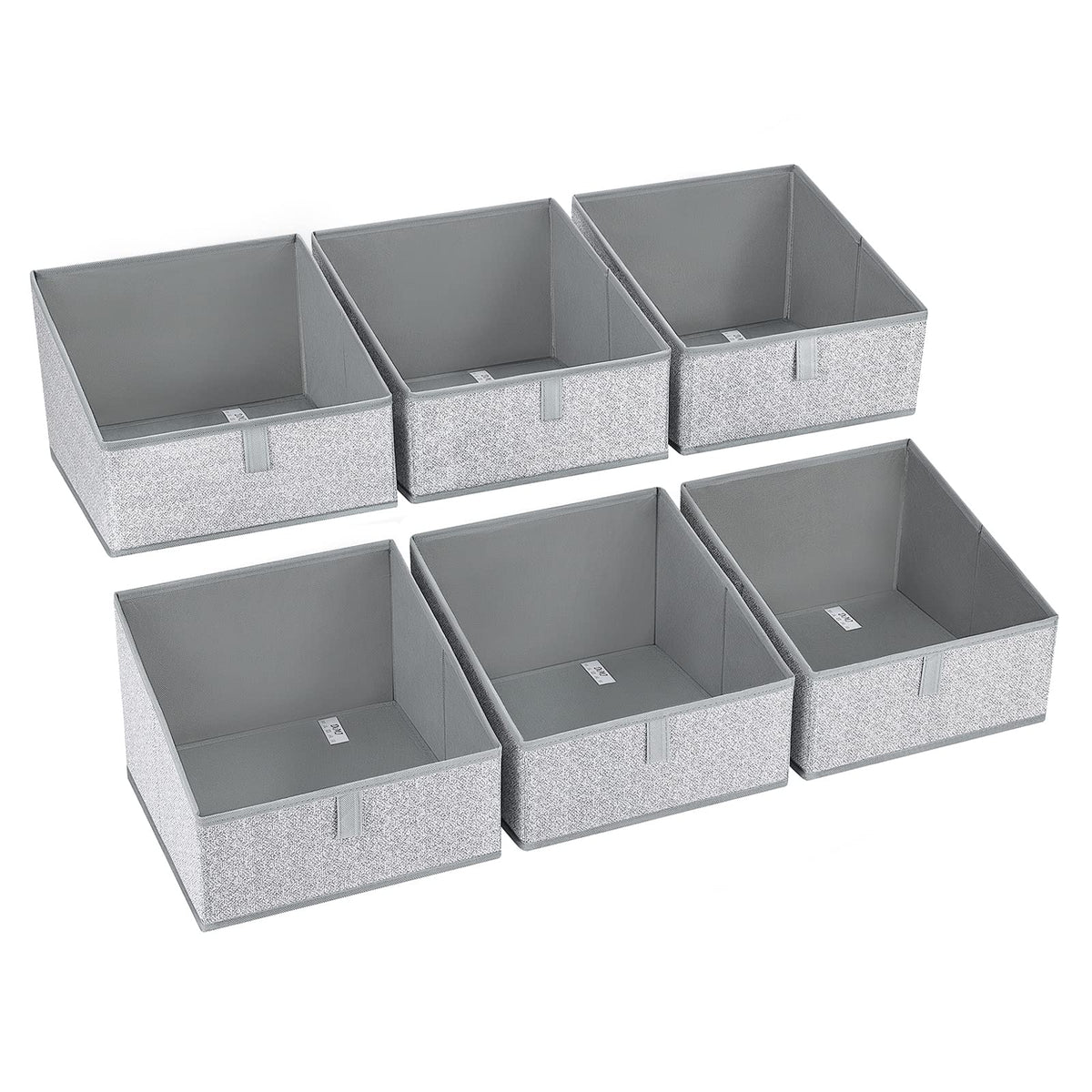 Dimj Closet Baskets, 6 Packs Trapezoid Storage Bins, Fabric Baskets For Organizing Shelves, Foldable Storage Cube Bins For Toys,