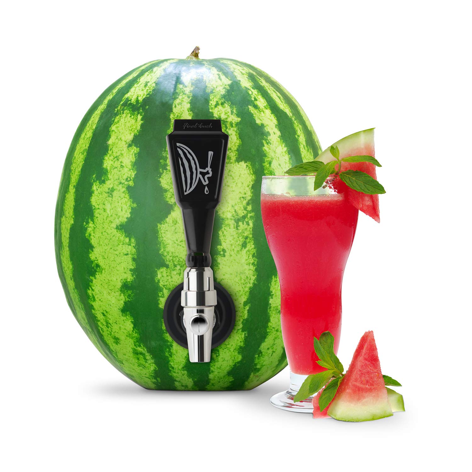 Final Touch Watermelon Keg Tapping Kit - Turn Watermelons & Pumpkins Into Drink Dispensers With Shank, Faucet, Coring Tool, And