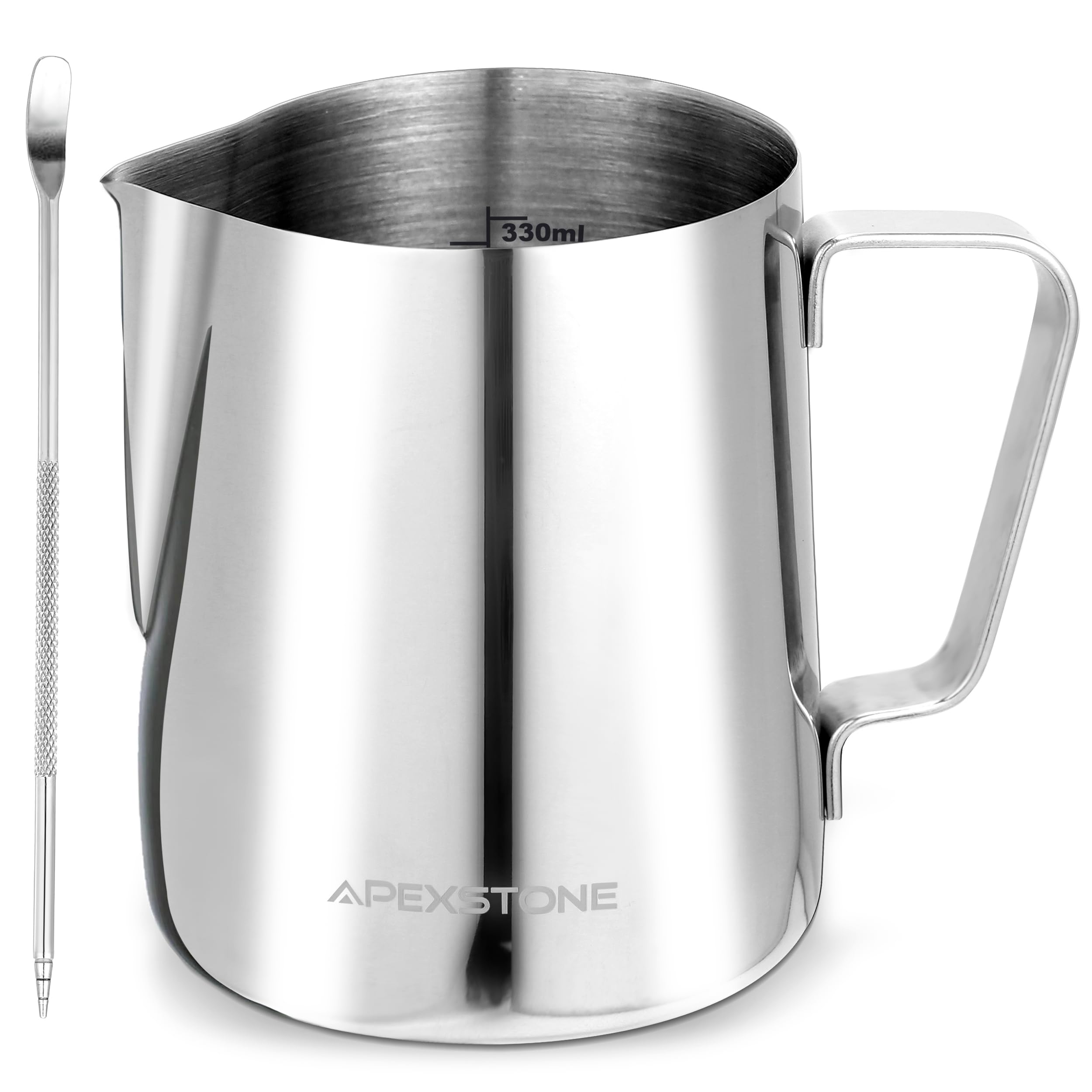 Apexstone 12 oz Espresso Steaming Pitcher  Coffee Milk Frothing Cup  Coffee Steaming Pitcher 12 oz/350 ml