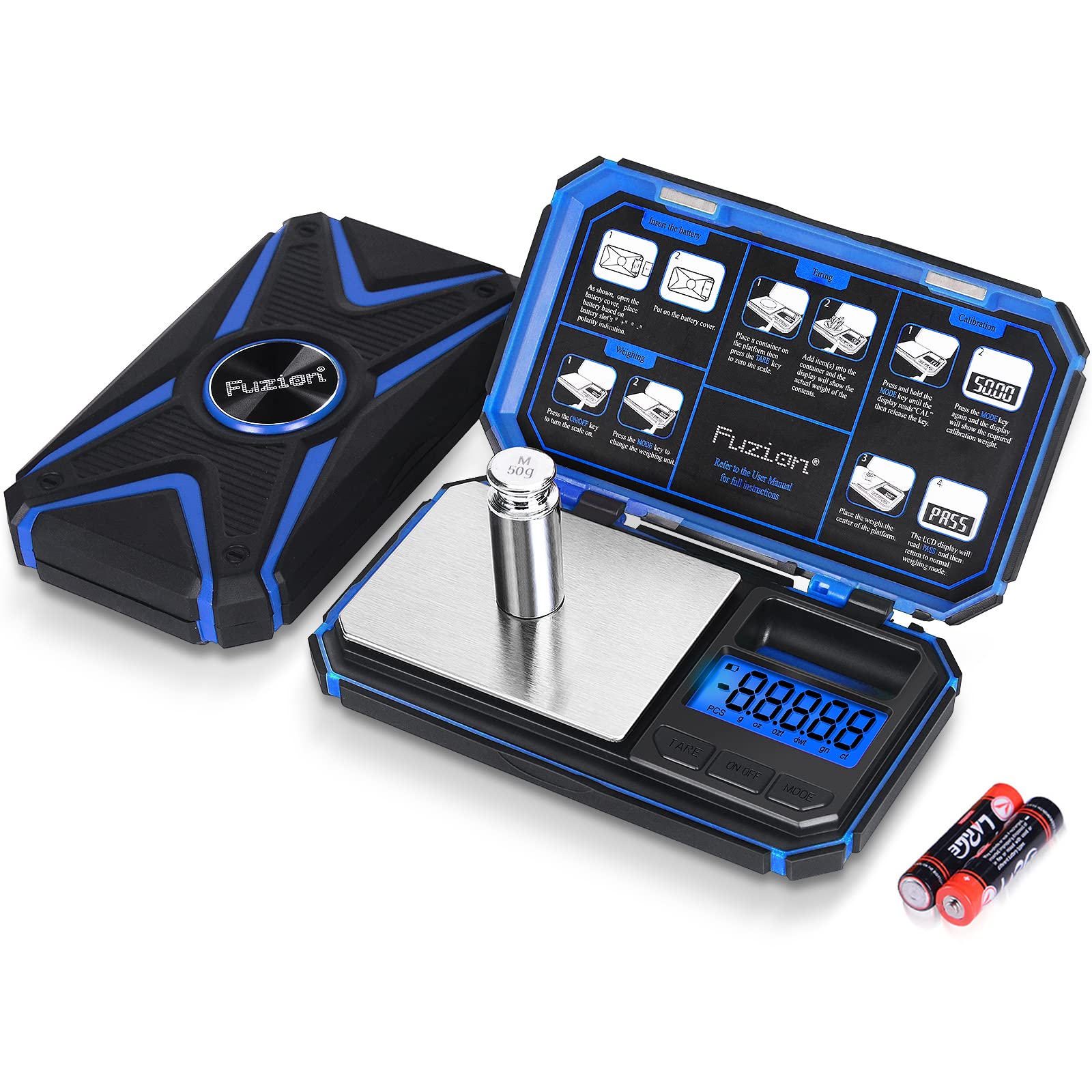 Fuzion Tu-X Digital Pocket Scale, 200G/0.01G Gram Scale With 6 Units For Personal Hobbies, Small Scale For Food Ounces And Grams