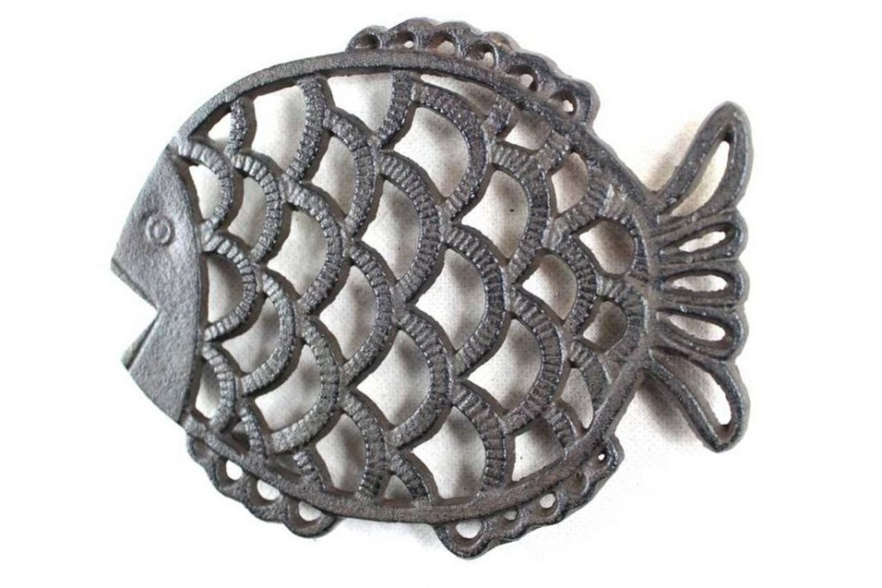 Cast Iron Big Fish Trivet 8 Inch - Sea Decoration - Coastal Living
