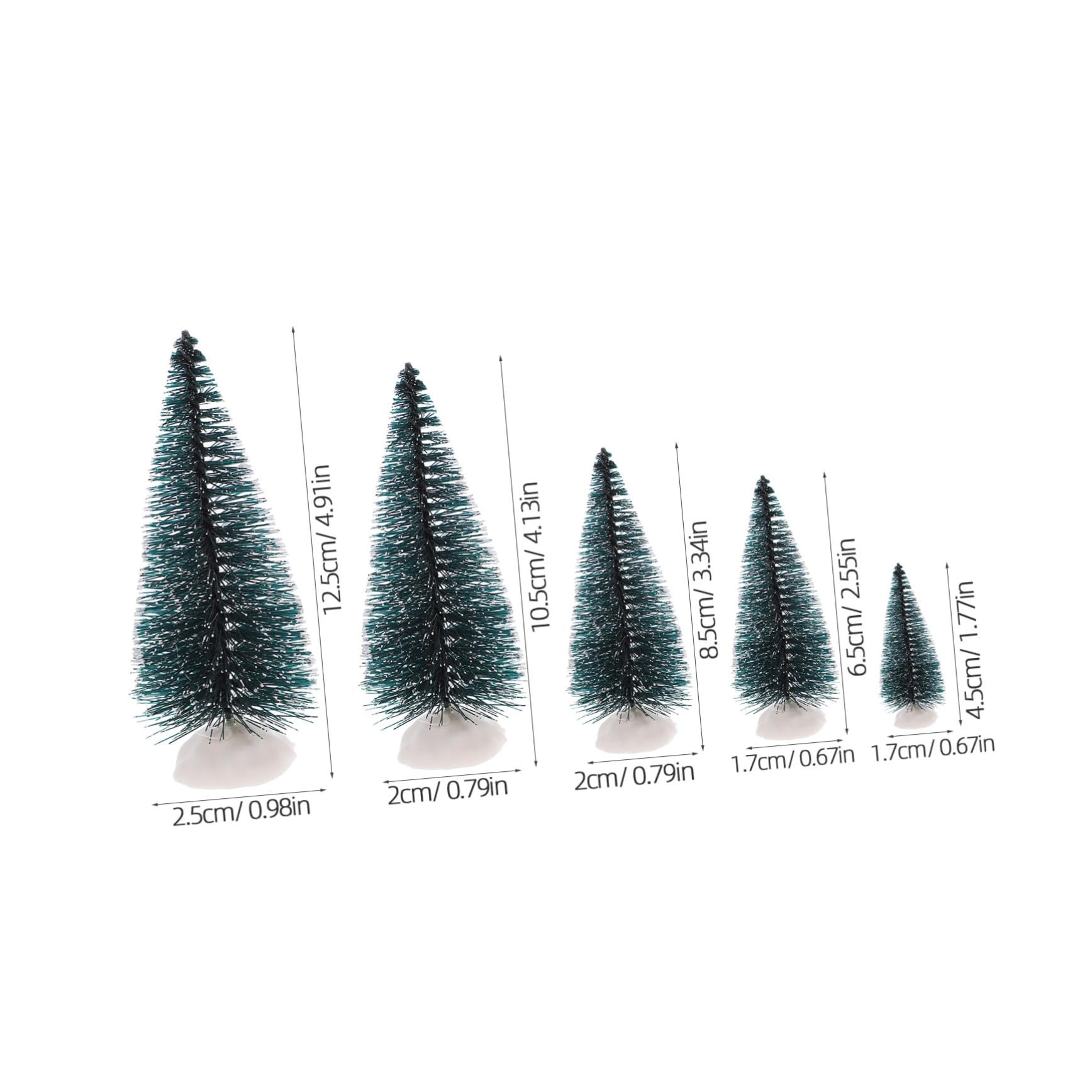 Cabilock 50pcs Miniature Christmas Tree Ornaments Artificial Xmas Tree Decoration for Tabletop Desk Home Decor for Festive Parti