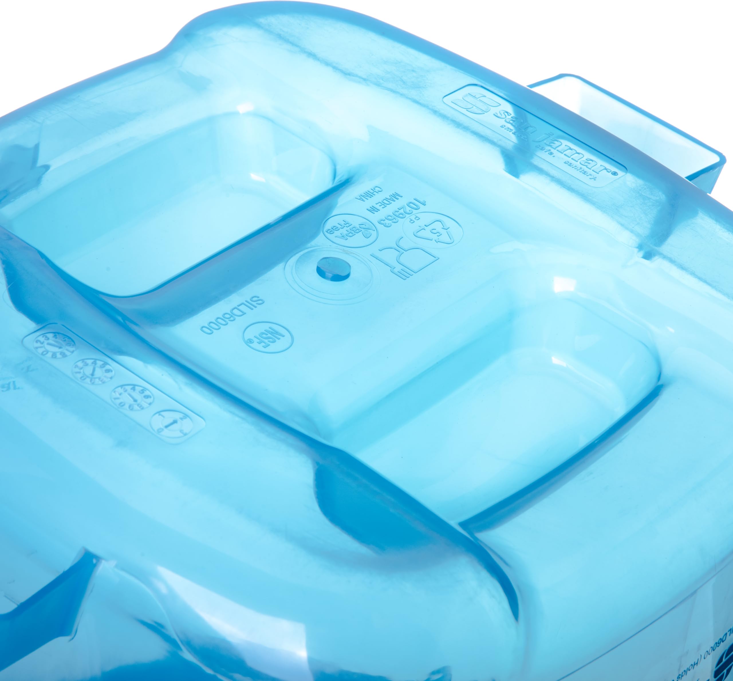 San Jamar Plastic Light Duty Ice Tote, 6 Gallons, Blue