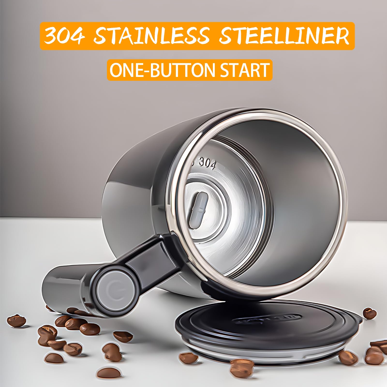 Fovnot Self Stirring Mug, 380Ml Self Stirring Coffee Mug Rechargeable Electric High Speed Mixing Cup Automatic Magnetic Electric