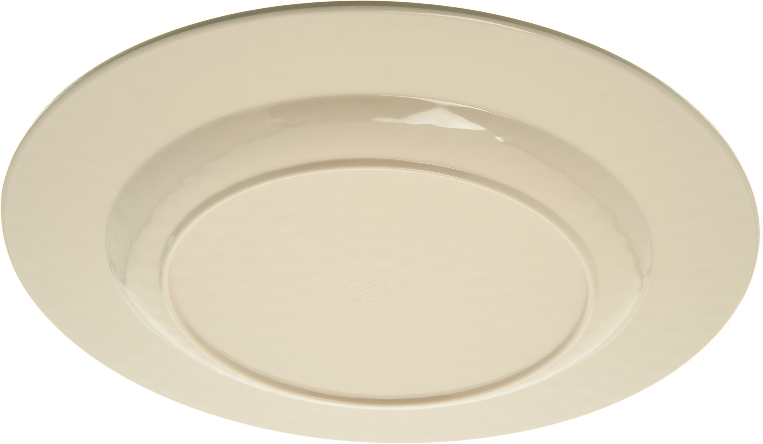 Carlisle Foodservice Products Mingle Resuable Plastic Plate Dinner Plate With Pottery Style For Home And Restaurant, Melamine, 1