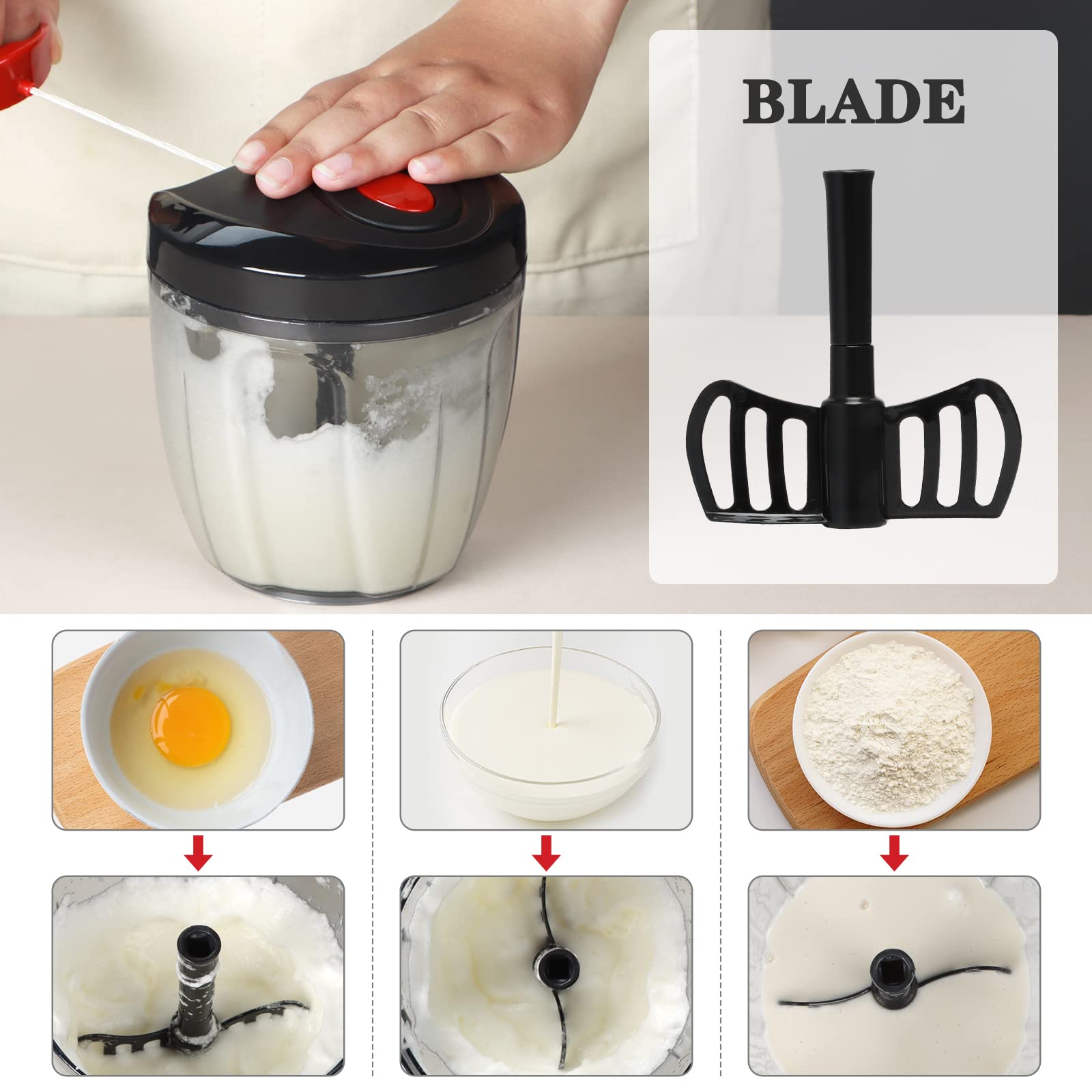 Manual Food Chopper Vegetable Cutter, Chopper Hand String Vegetable Chopper Onions Cutter For Vegetable Fruits Nuts Bpa Free Foo