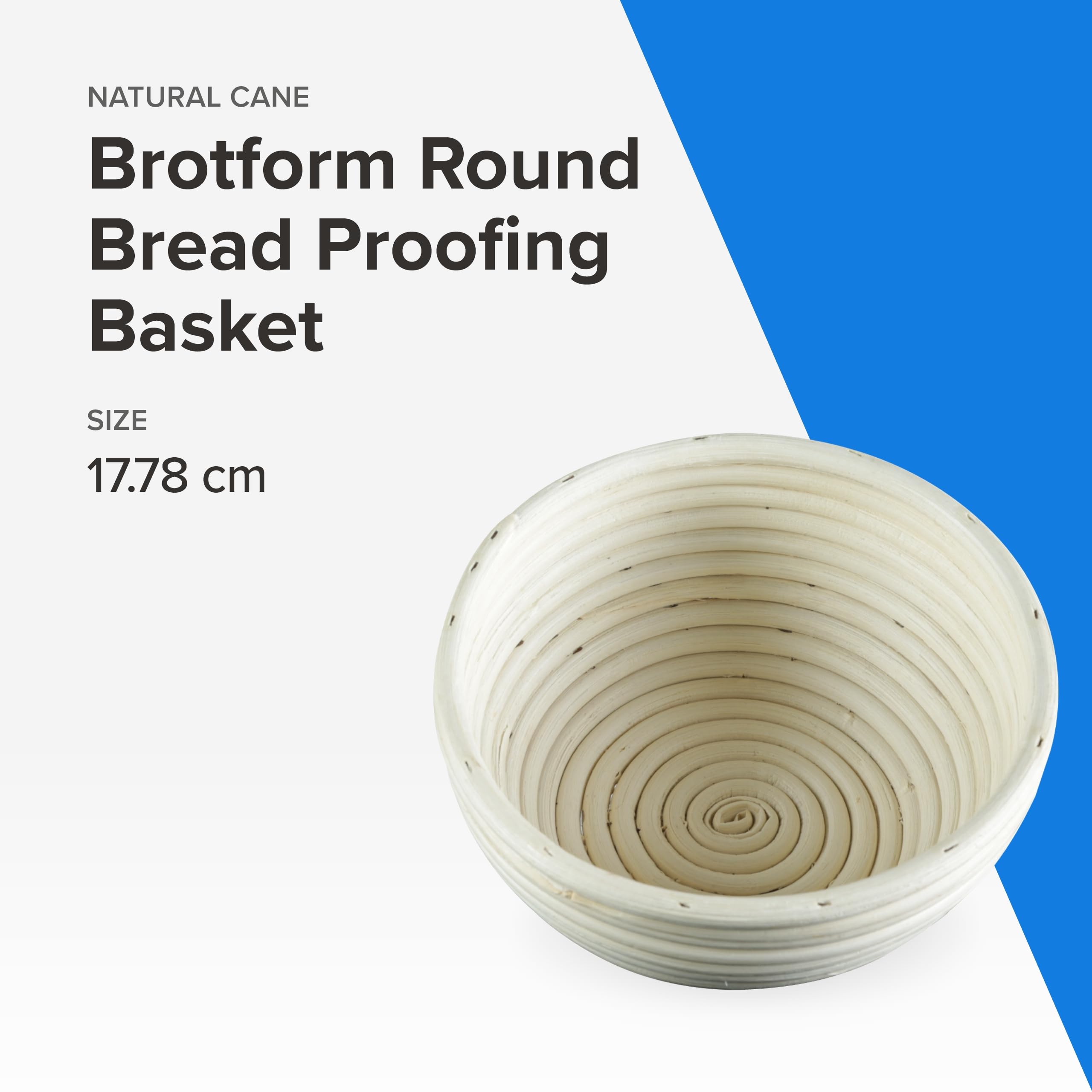 Frieling Round Proofing Basket, Brotform Bread Rising Banneton And Serving Basket, 7-Inch