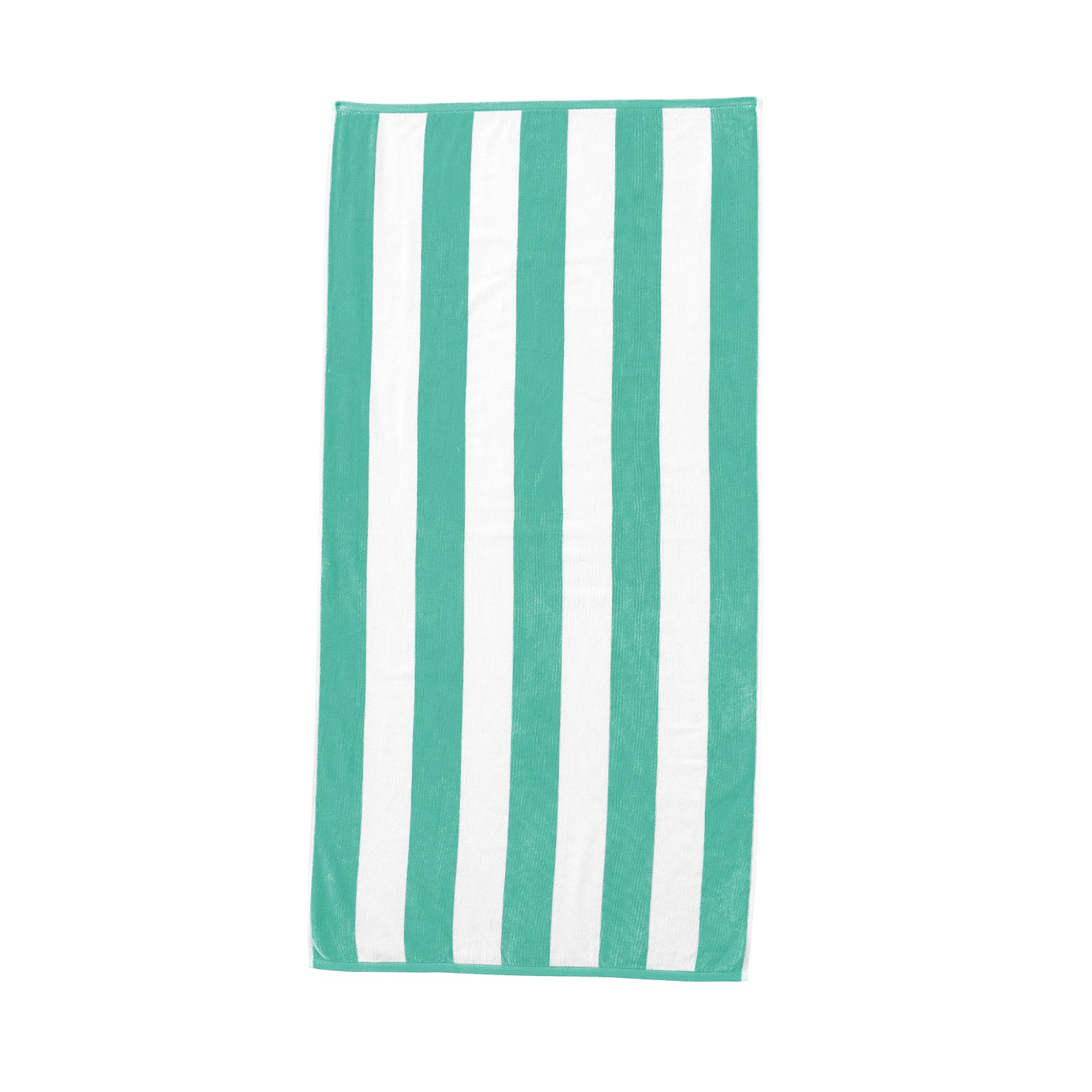 Great Bay Home 100% Cotton Velour Oversized Beach Towel | Blue Cabana Stripe Pool Towels | Quick Dry, Large Swim Towels For Adul
