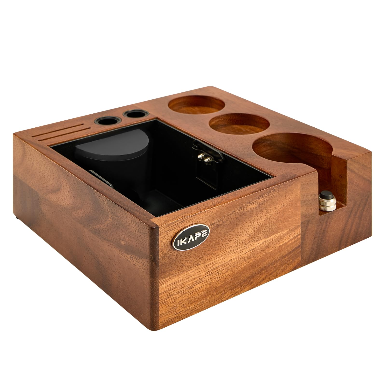 Ikape V2 Espresso Knock Box, 54Mm Espresso Coffee Organizer Box Fit For Storage 51 To 54Mm Espresso Tamper, Distributor, Portafi