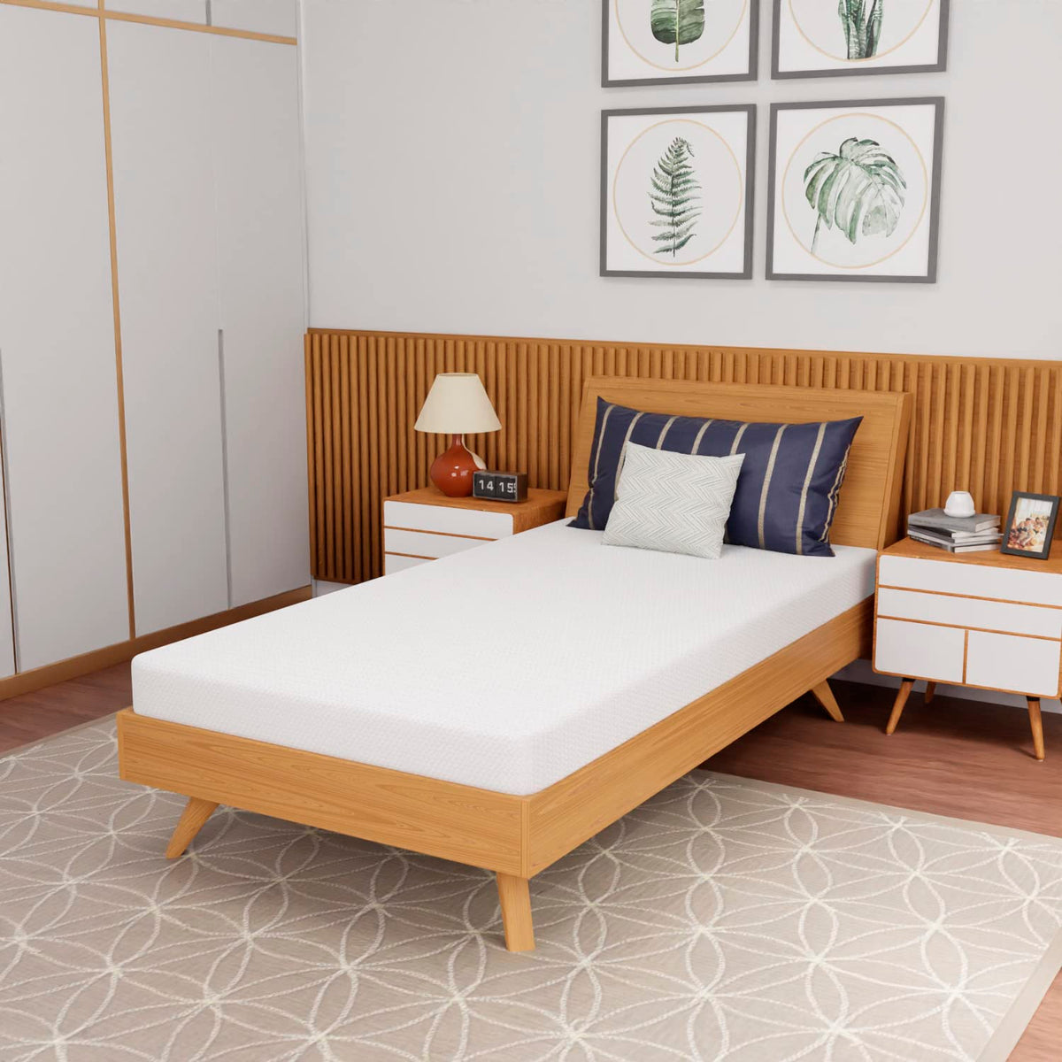 Paylesshere 5 Inch Memory Foam Mattress/Cooling Gel Bamboo Charcoal Infused Mattress/Medium Firm Mattresses/Certipur-Us Certifie