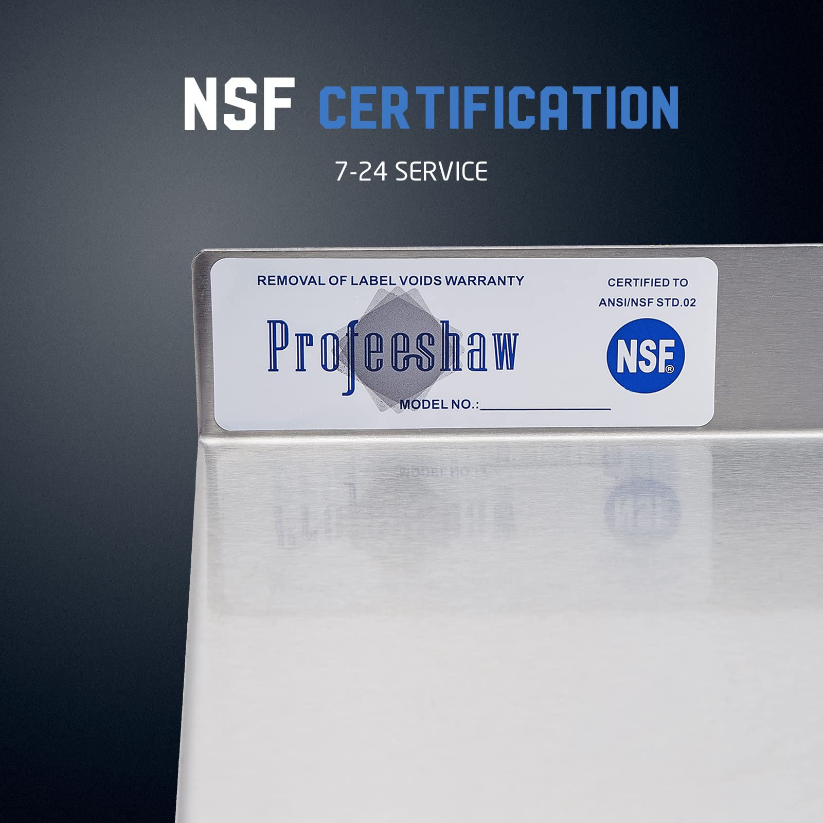 Profeeshaw NSF Stainless Steel Shelf 14 x 60  400 lb Commercial Shelves Wall Mounted Metal Shelving with Backsplash and 2 Brackets for Restaurant  Bar  Utility Room  Kitchen and Garage
