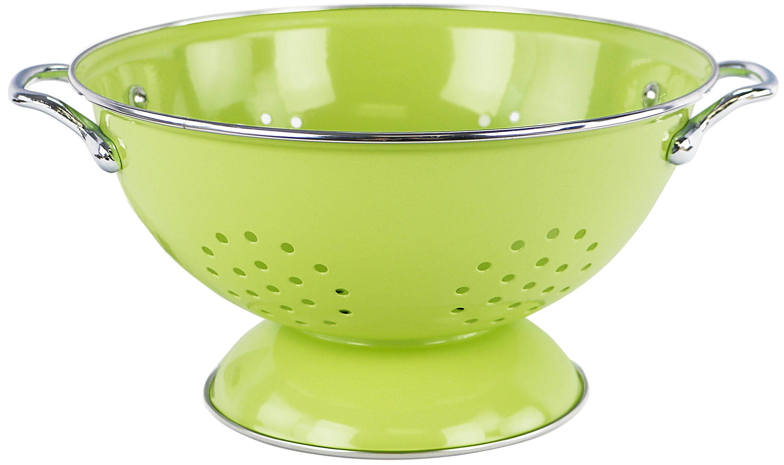 Calypso Basics by Reston Lloyd Powder Coated Enameled Colander, 3 Quart, Lime