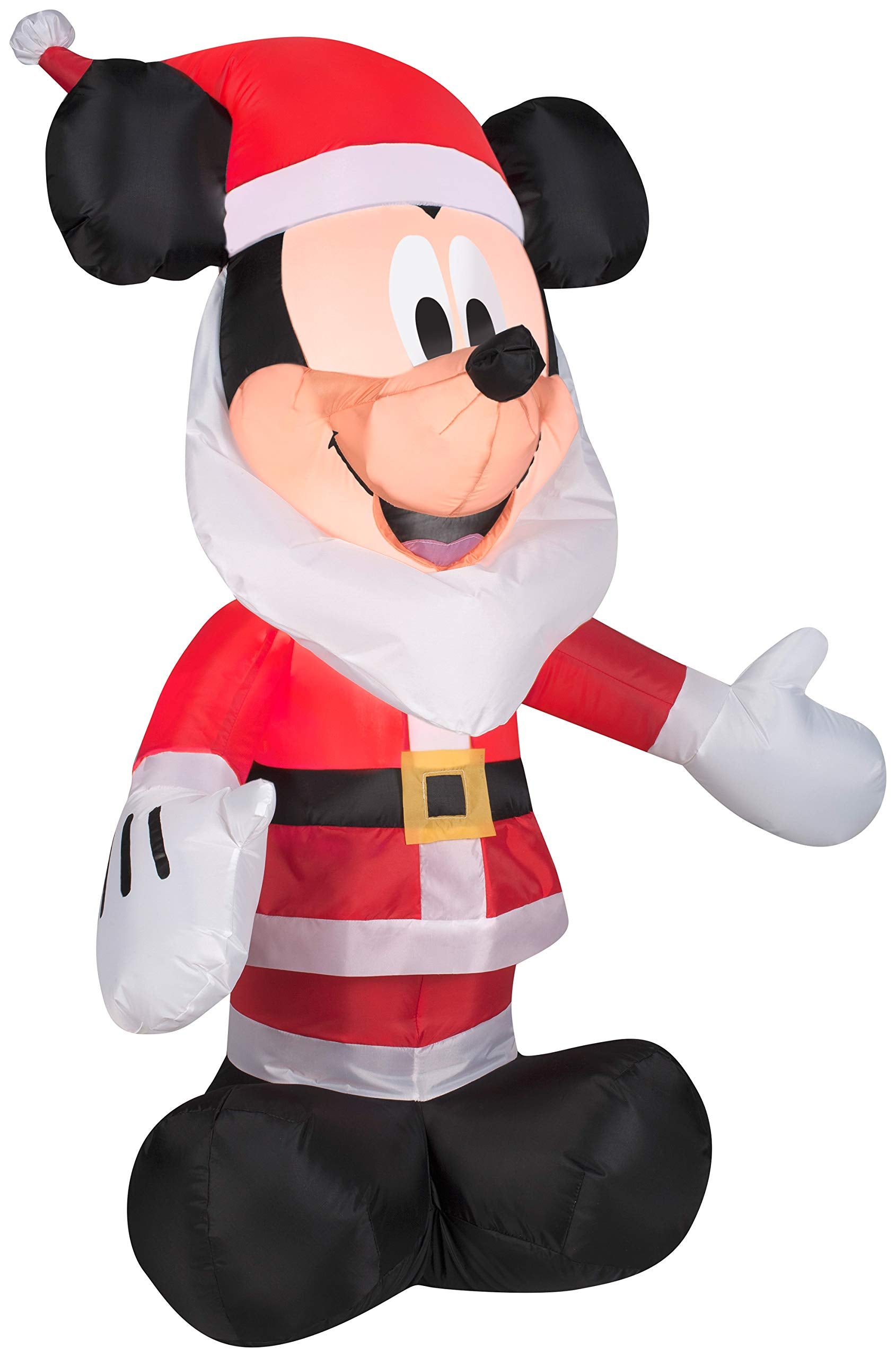 Gemmy Inflatables 3.5  Mickey Mouse with Santa Beard Disney Holiday Decor