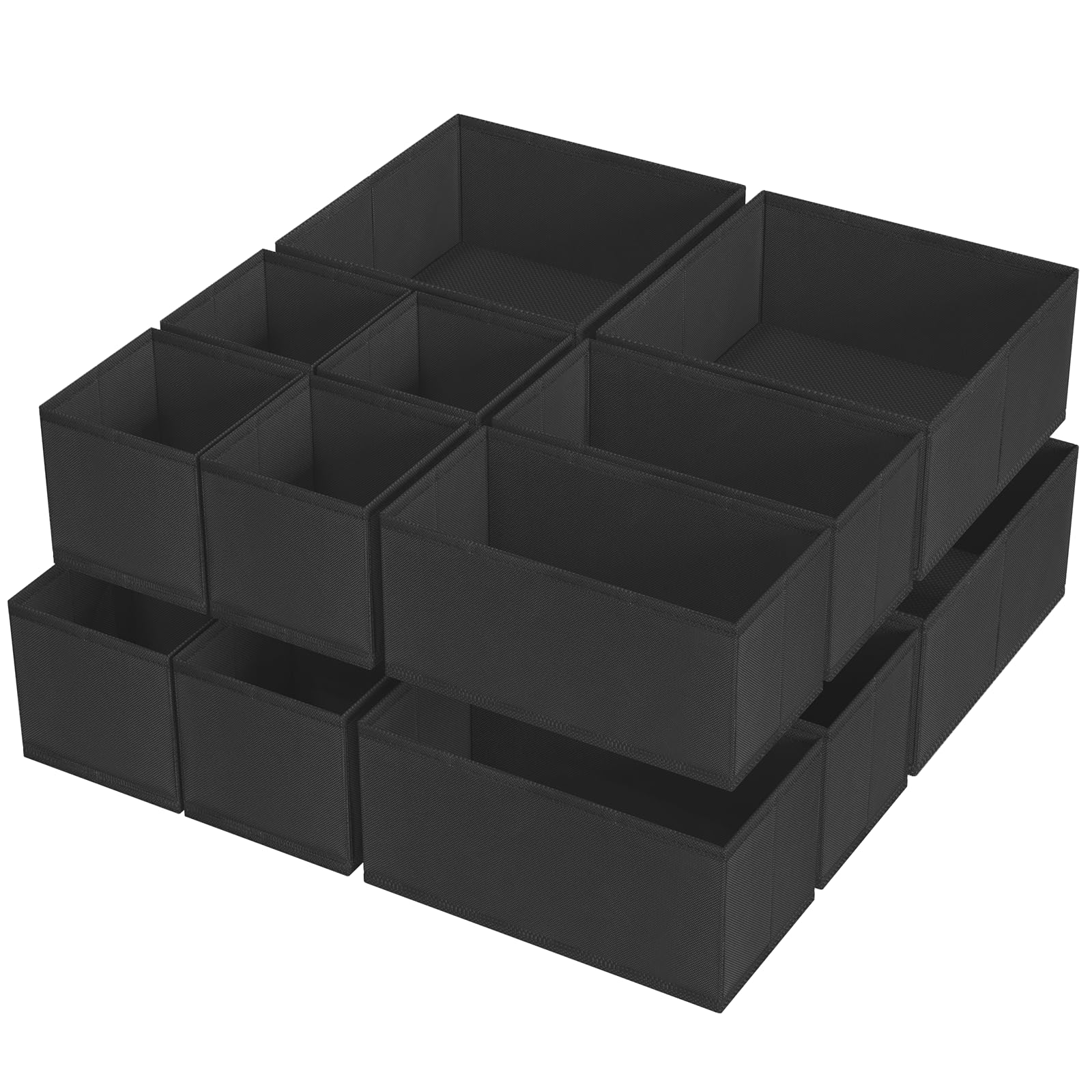 Criusia 16 Pack Underwear Drawer Organizer, Drawer Organizer Clothes, Foldable Cloth Storage Box Closet Dresser Drawer Divider O
