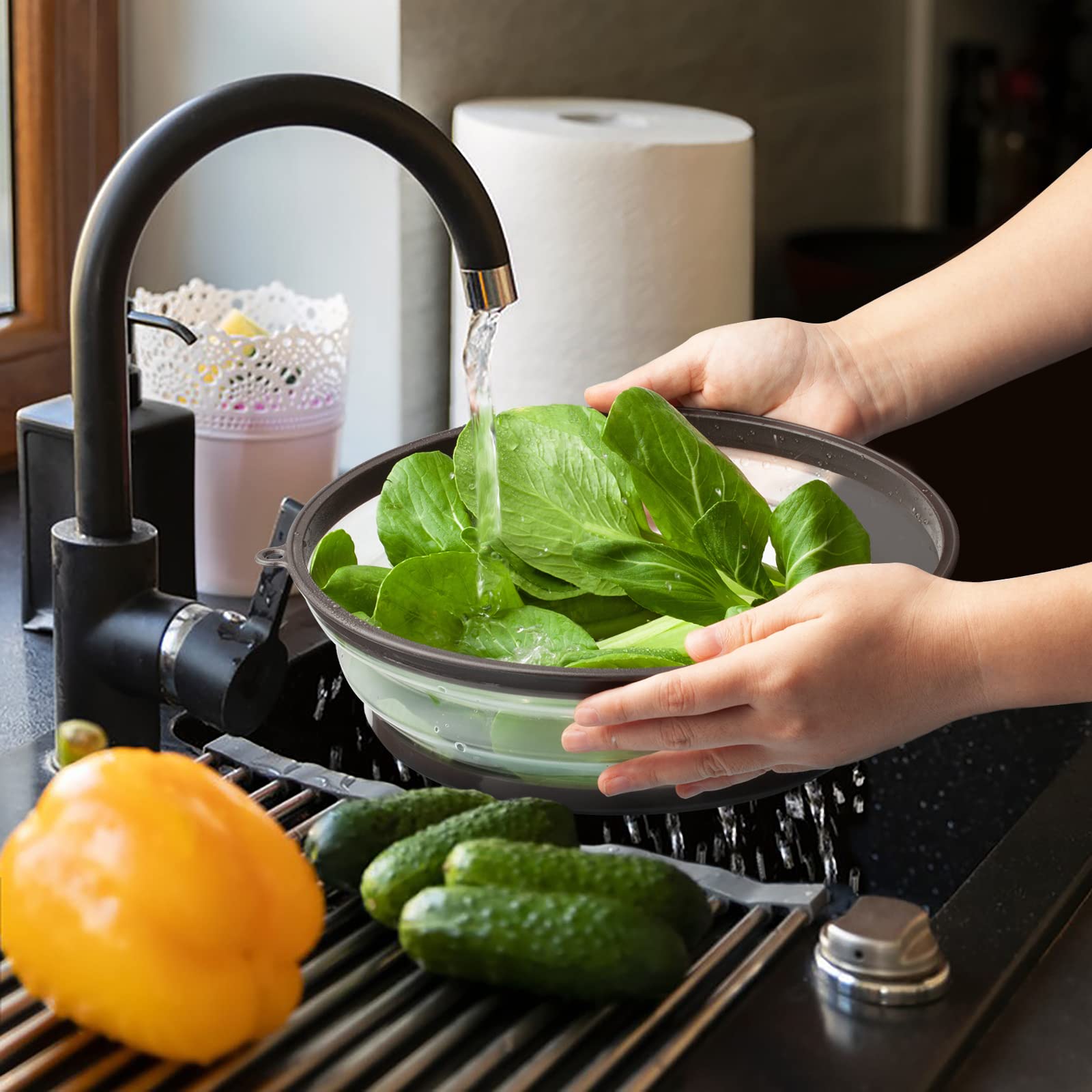 MAGJIUKE Microwave Food Cover & Mat, Vented Silicone Trivet, 11"x11", Heat Resistant, Non-Slip, Essential Kitchen Tool