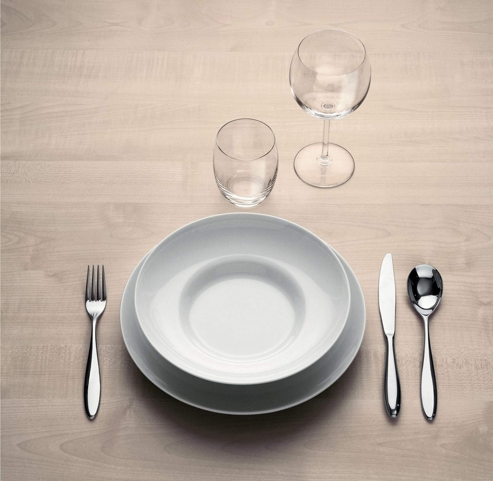 A Di Alessi 8-3/4-Inch Platebowlcup Soup Bowl, White Porcelain, Set Of 4 -