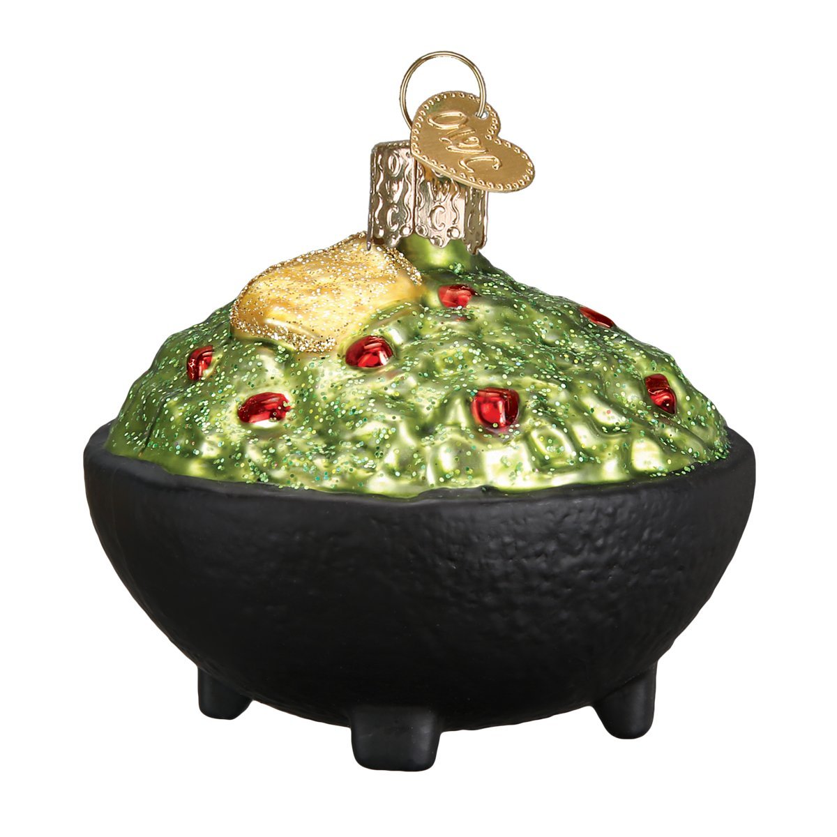 Old World Christmas Ornaments: Avocado Guacamole Glass Blown Ornaments for Christmas Tree