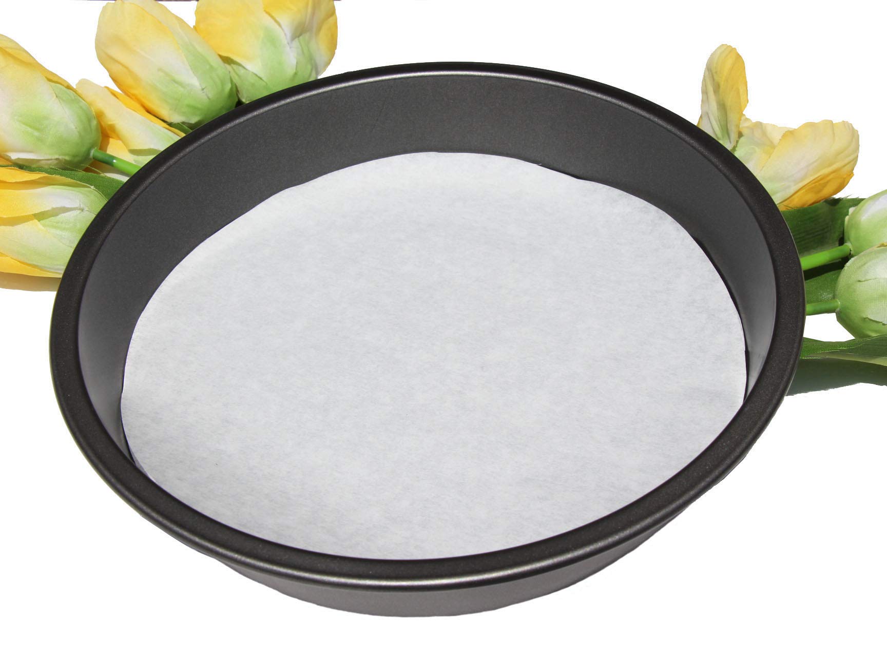 Regency Wraps Parchment Paper Circles For Round Cake Pans, Greaseproof Liners For Non-Stick Baking, 8'' (Pack Of 24), White