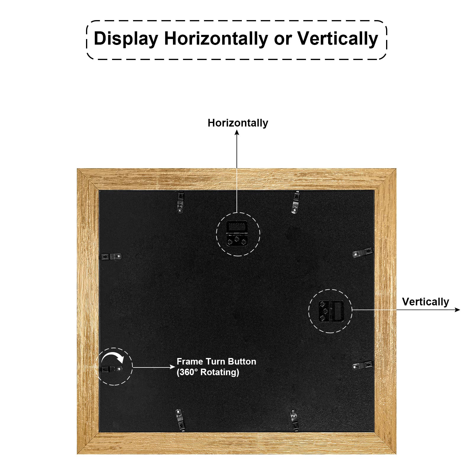 Gaevuian 13.5x15.5 Picture Frame Display 7 opening 4X6 Picture Frame Collage,Multi Photo Frame with Mat,Plexiglass,Wall or Table