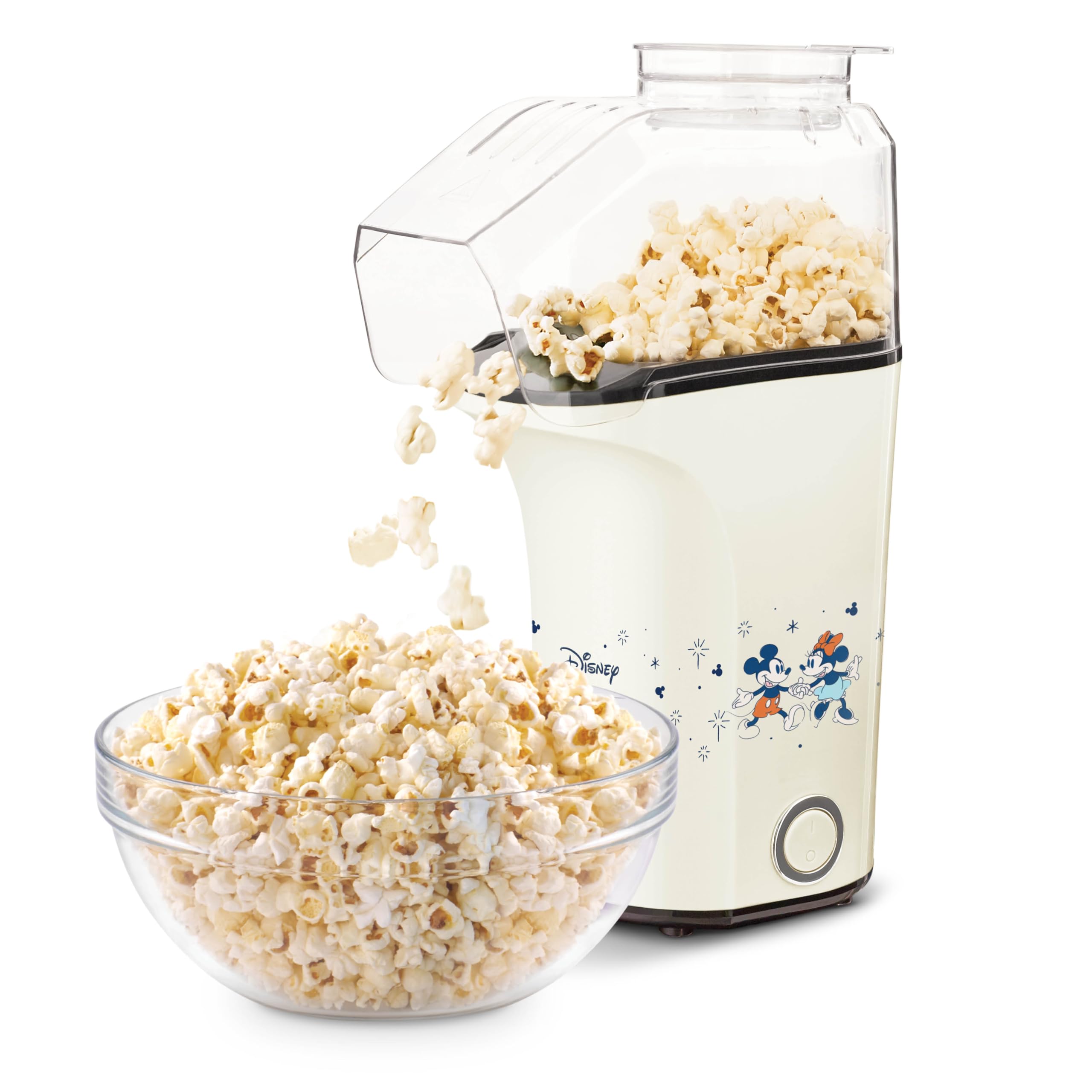 Disney Dash Fresh Pop Popcorn Maker - Oil-Free, Air Popcorn Popper - With Measuring Cup & Recipe Guide - Perfect for Movie Night