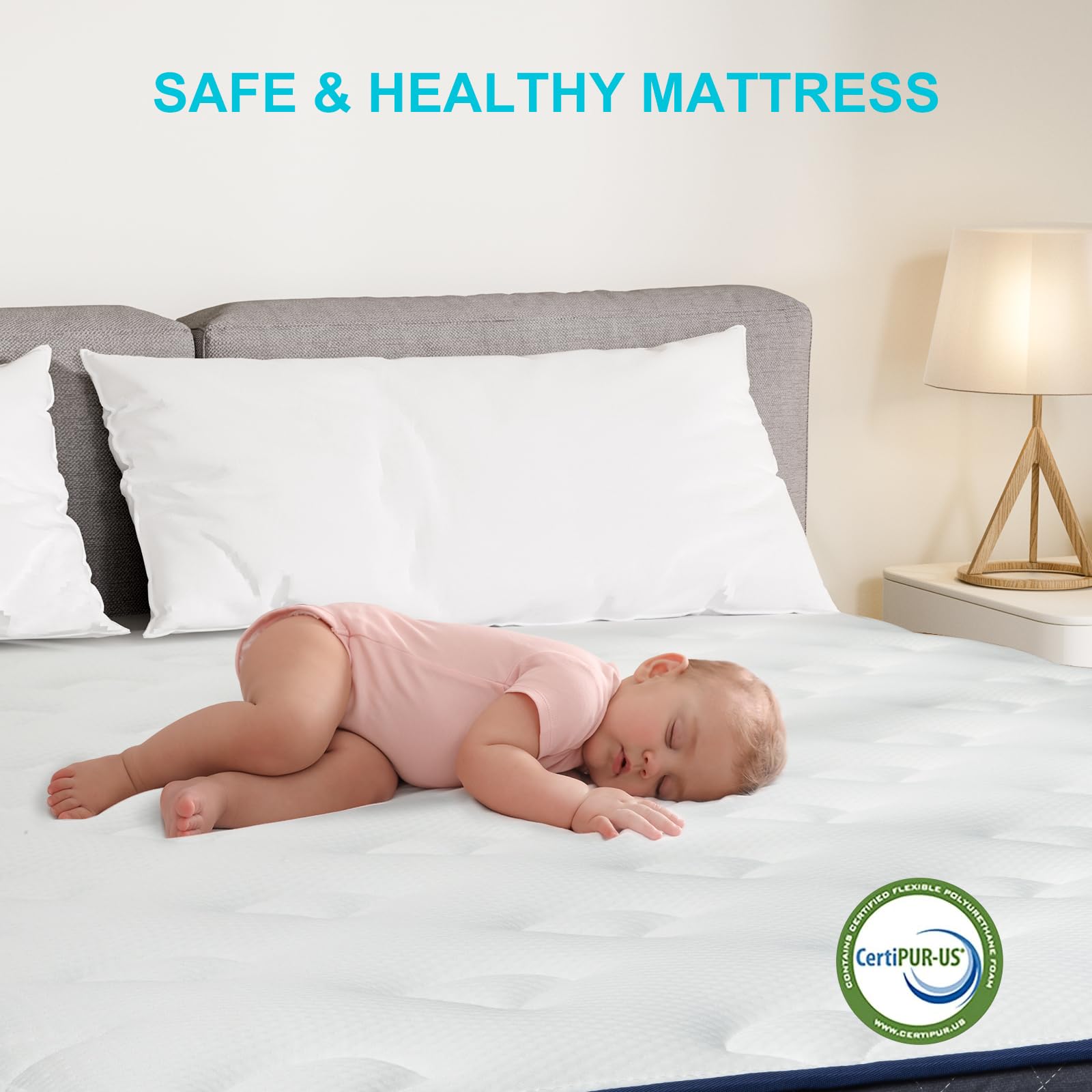 Regoss Twin Mattress, 12 Inch Twin Mattress With Medium Firm Soft & Individual Pocket Coils, Motion Isolation For Pressure Relie