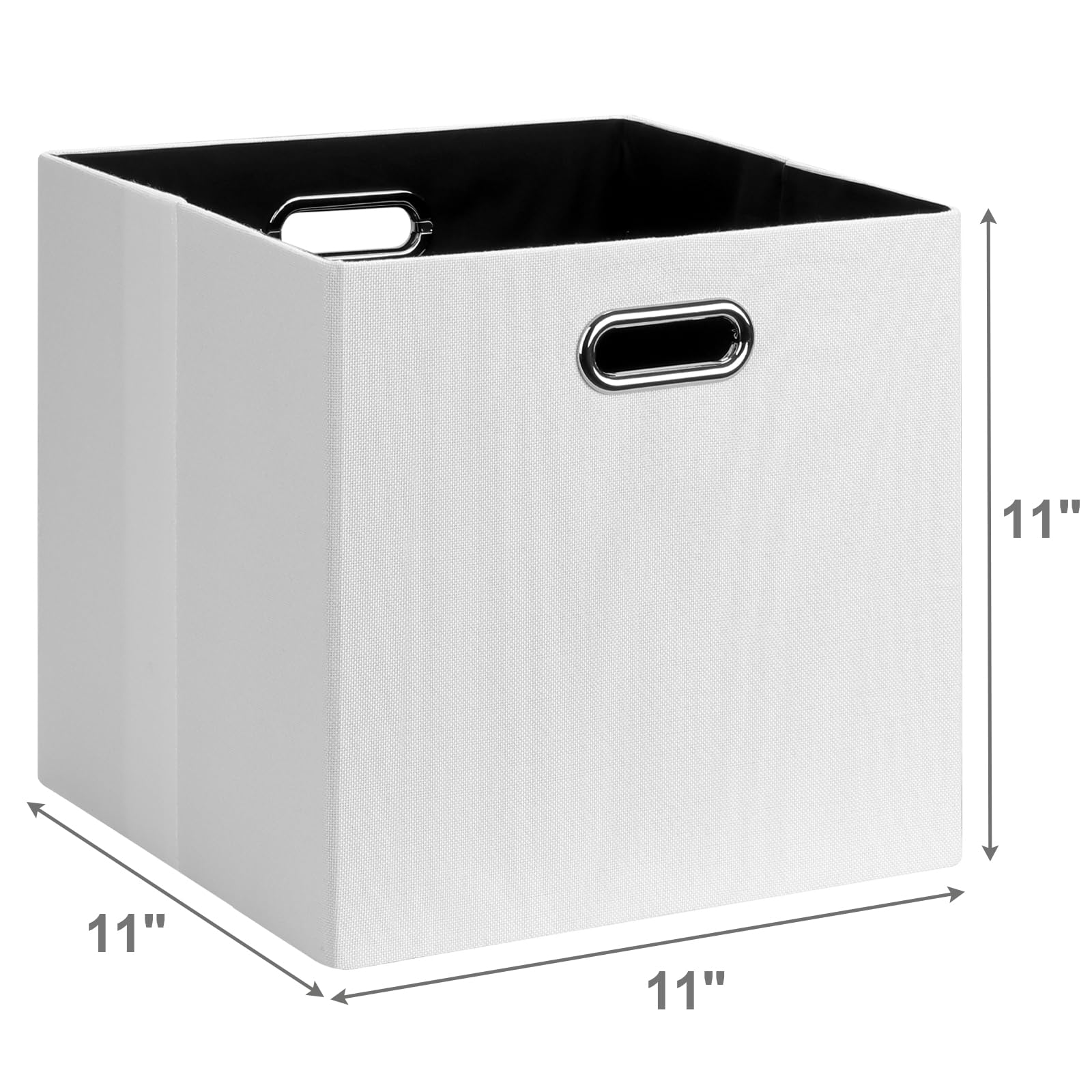 Posprica 11X11 Storage Cubes, Collapsible Storage Bins With Dual Handles, Fabric Foldable Storage Boxes Basket For Closet Shelf