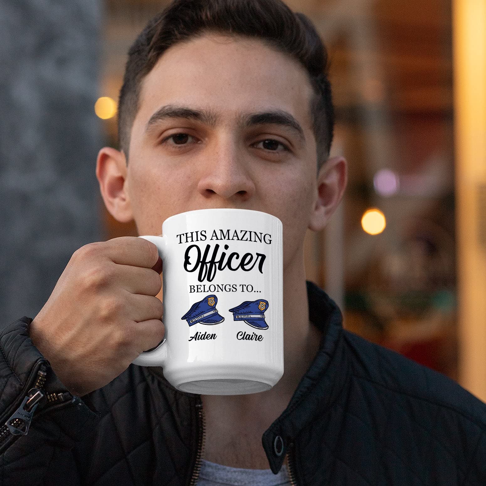 Custom Police Officer Mug, Personalized Law Enforcement Gifts, This Amazing Officer Belongs To Mug, Police Mug, Policeman Mug, G