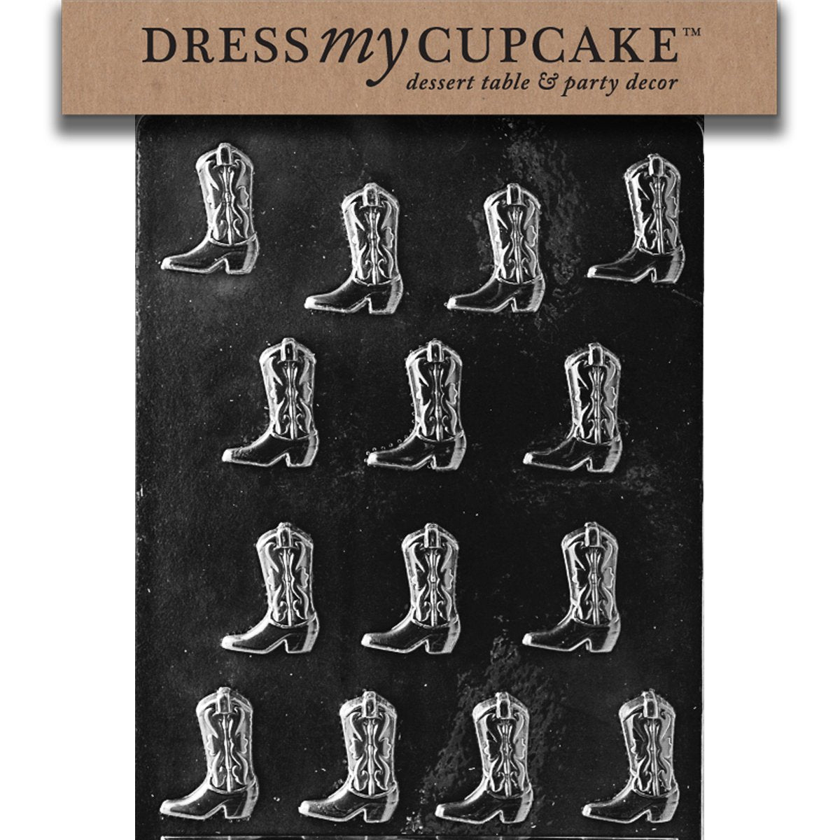 Dress My Cupcake Chocolate Candy Mold, Cowboy Boots