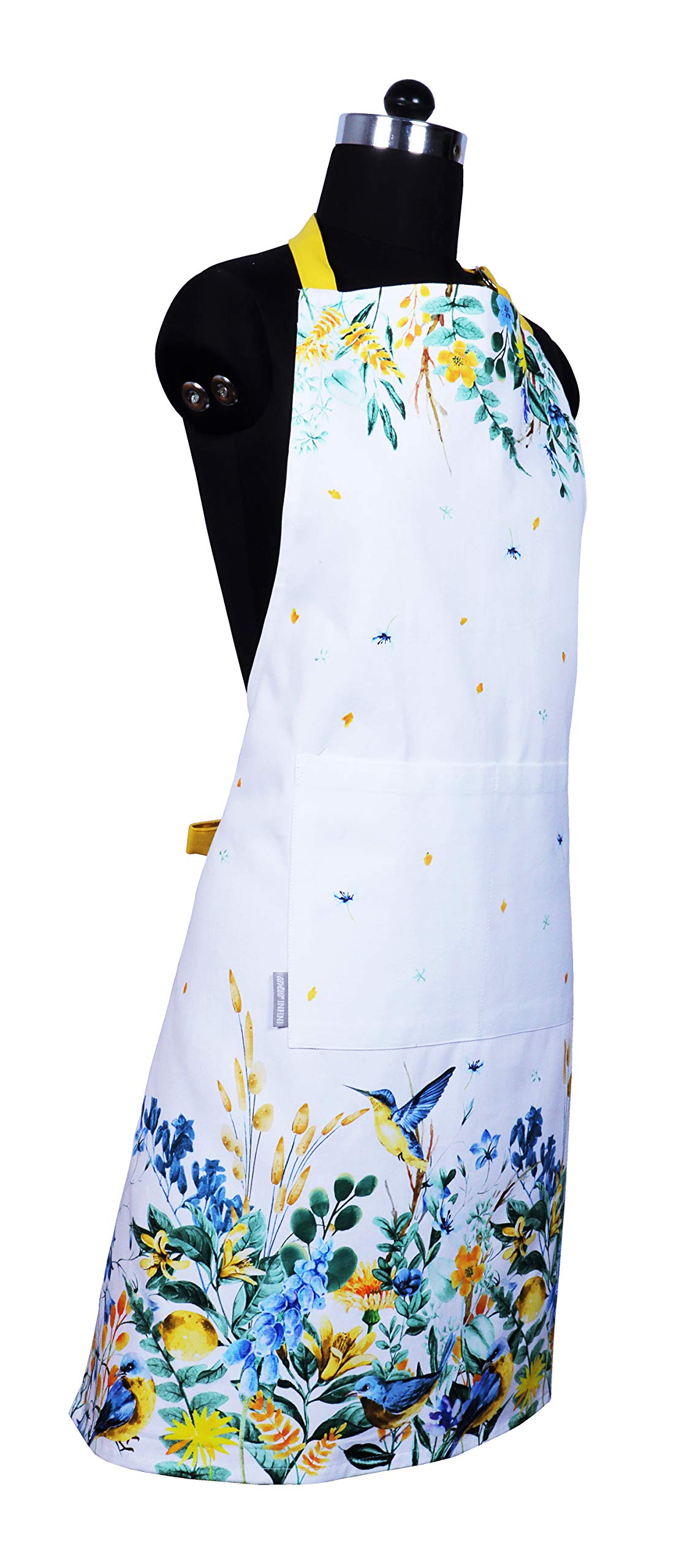 Amour Infini Aprons For Women Adjustable Strap With Waist Ties Apron For Baking, Cooking, Gardening Aprons With Pocket Spring Ap