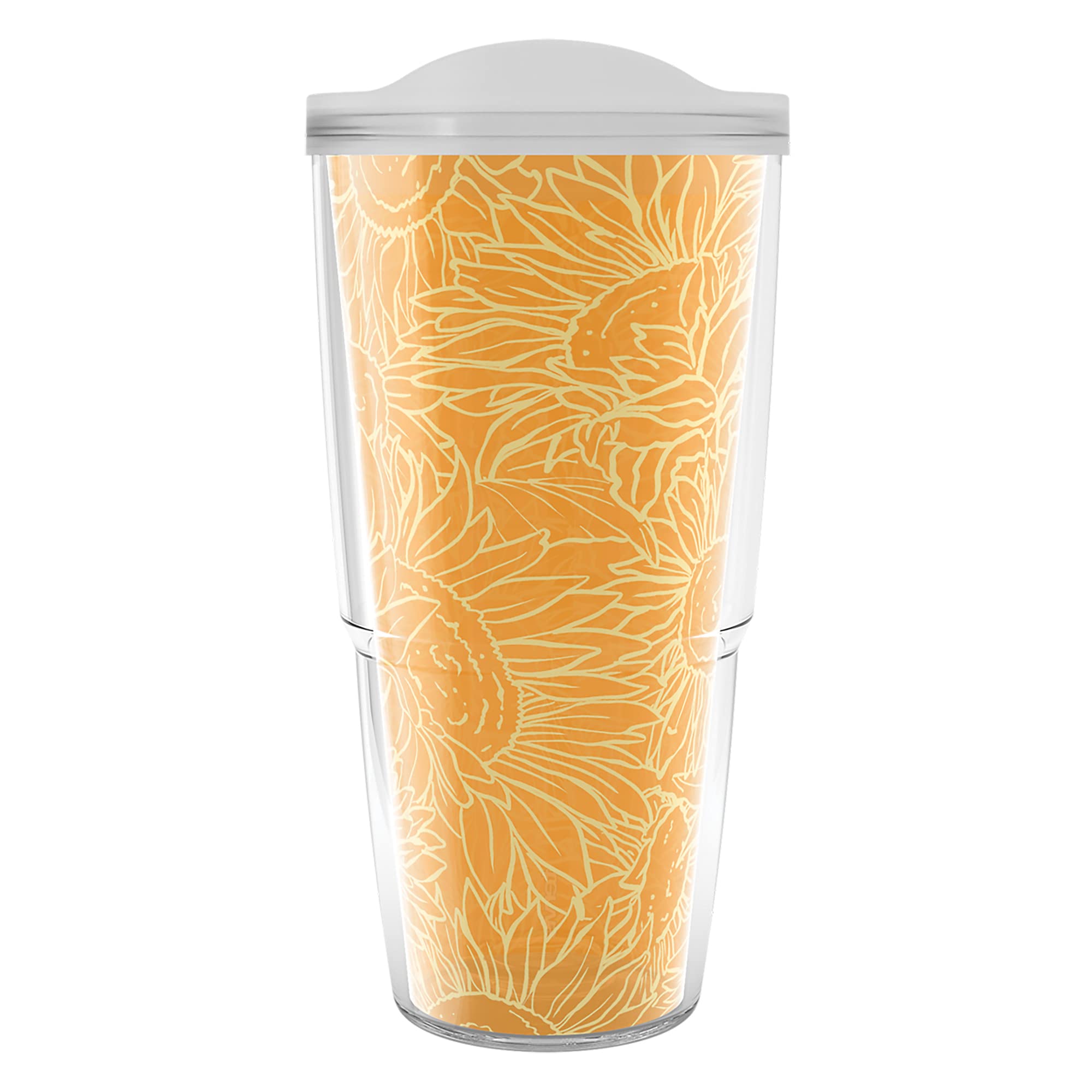 Tervis Sunflower Power Made In Usa Double Walled Insulated Tumbler Travel Cup Keeps Drinks Cold & Hot, 24Oz, Classic