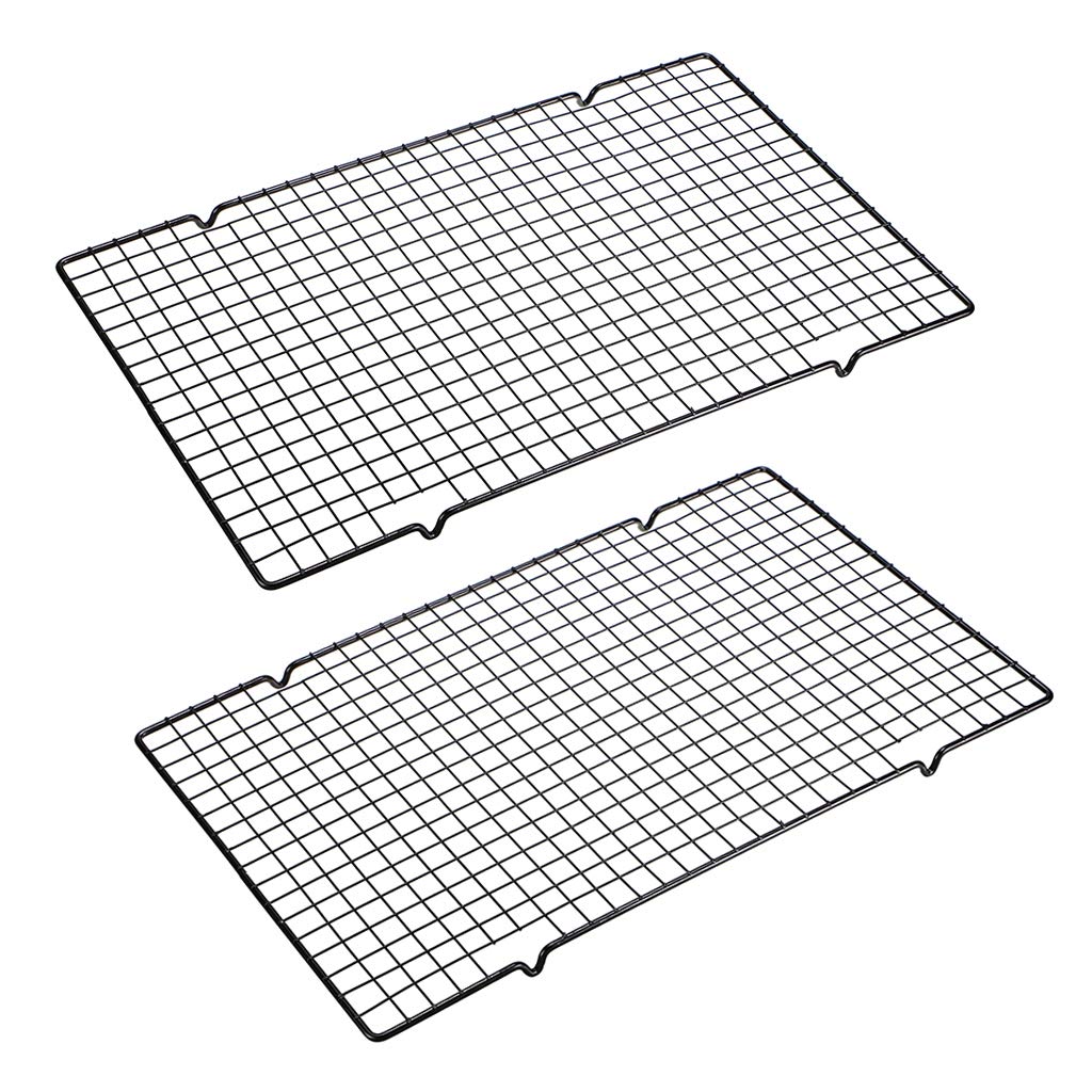 Ownmy Set Of 2 Baking Cooling Rack, 10    X 16    Non-Stick Heavy Duty Wire Oven Safe Cooling Rack For Roasting And Baking