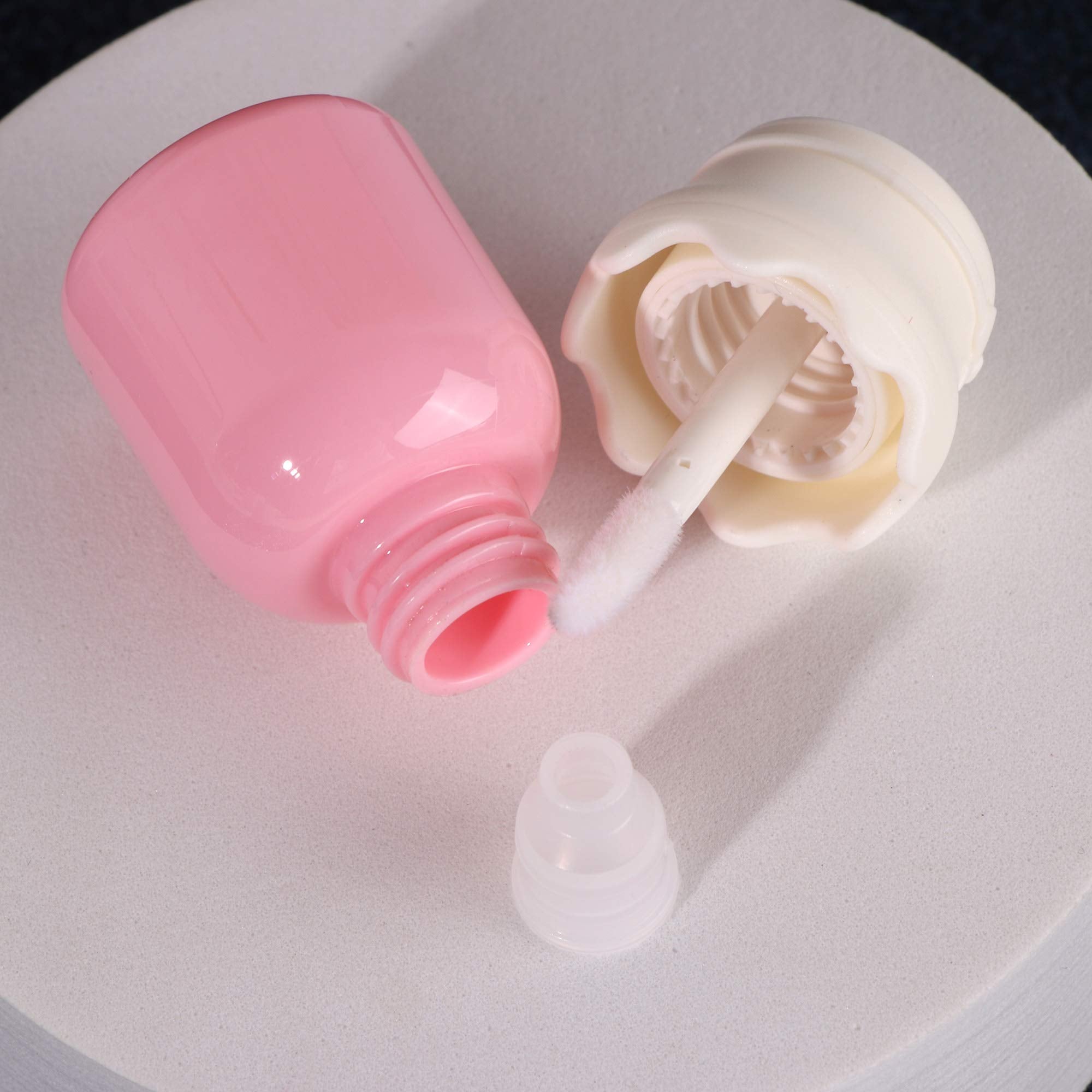 Ronrons 20 Pieces Clear Milk Bottle Shape Reusable Refillable Lipgloss Containers Transparent Baby Bottles Lip Gloss Tube, 8Ml/0