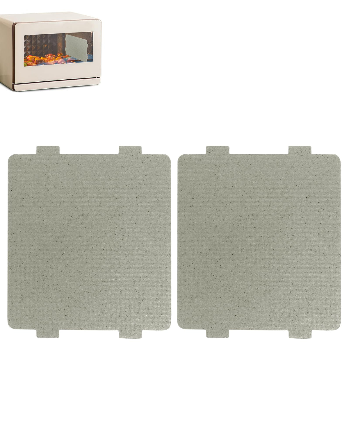 Yqboom 2 Pcs Waveguide Cover, Universal Mica Sheet For Microwave Oven, Cut To Size, 108Mmx99Mm