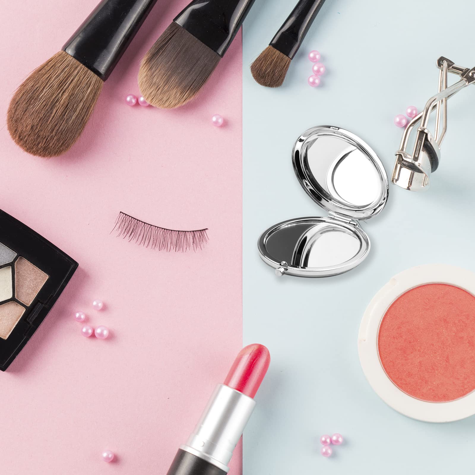 Zuo Bao RHONY Inspired Gift Housewives Makeup Mirror Sorry I'm Late I was in Glam Compact Mirror Gift for Mother Girlfriend (Sorry I'm Late)