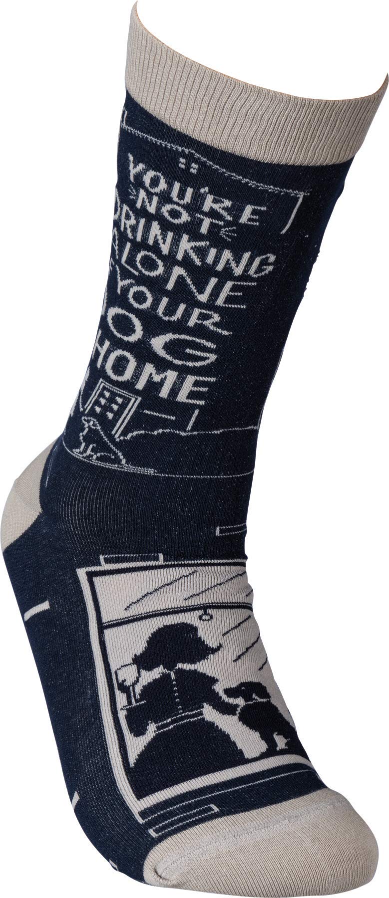 Primitives By Kathy Lol Made You Smile Silly Socks, Dog Is Home