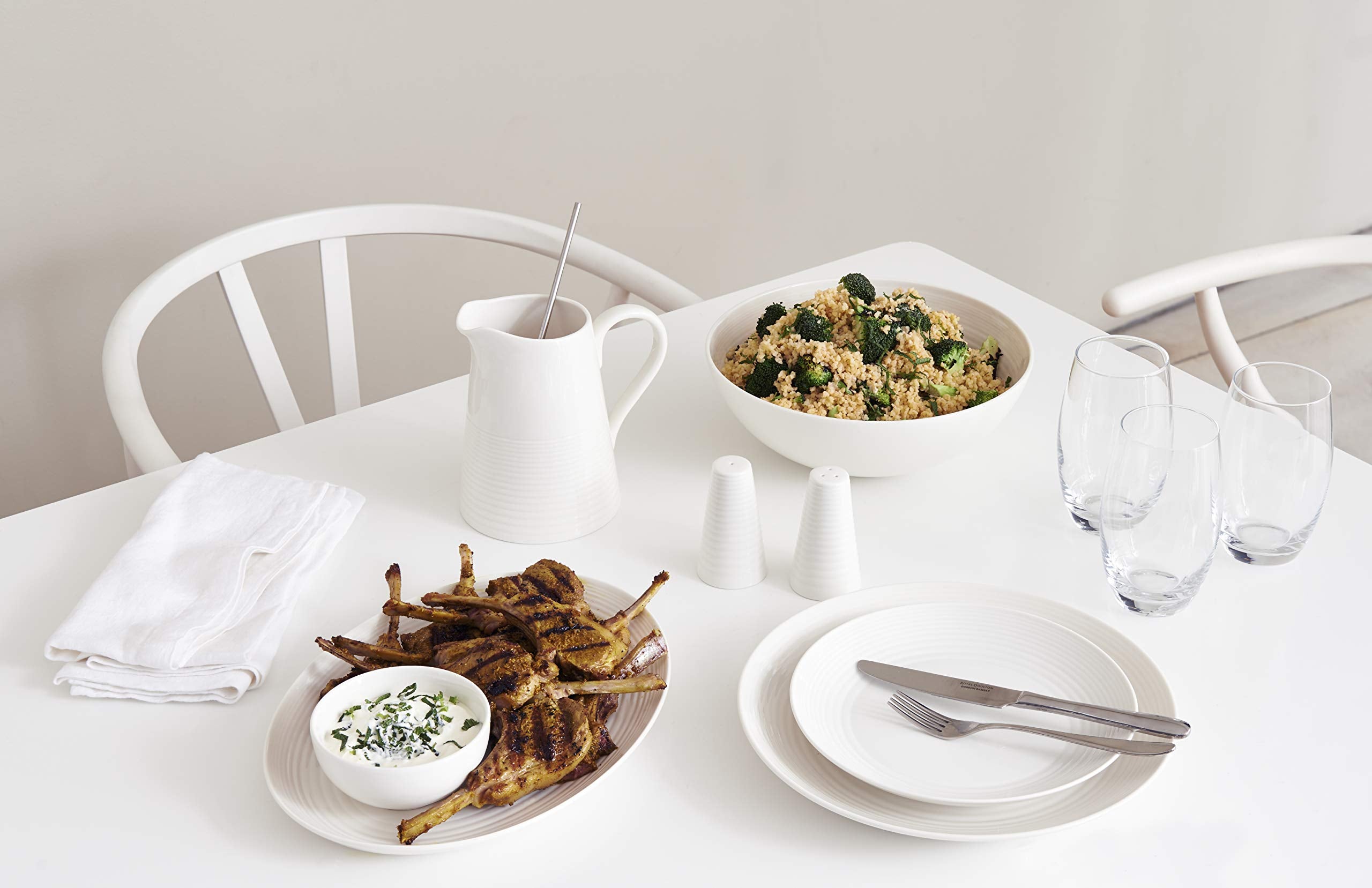 Royal Doulton Exclusively For Gordon Ramsay Maze White Vegetable/Pasta Bowl, 9.4''