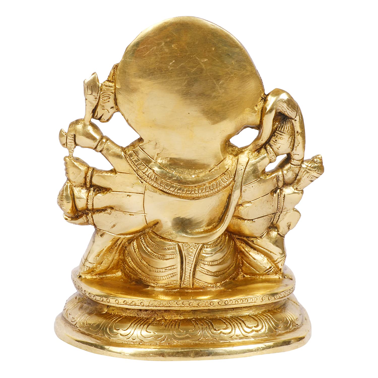 Kartique Brass Hindu God Bajrangbali Sankat Mochan Panchmukhi Hanuman Idol Statue Murti for Home Office Entrance Decor Temple Ma