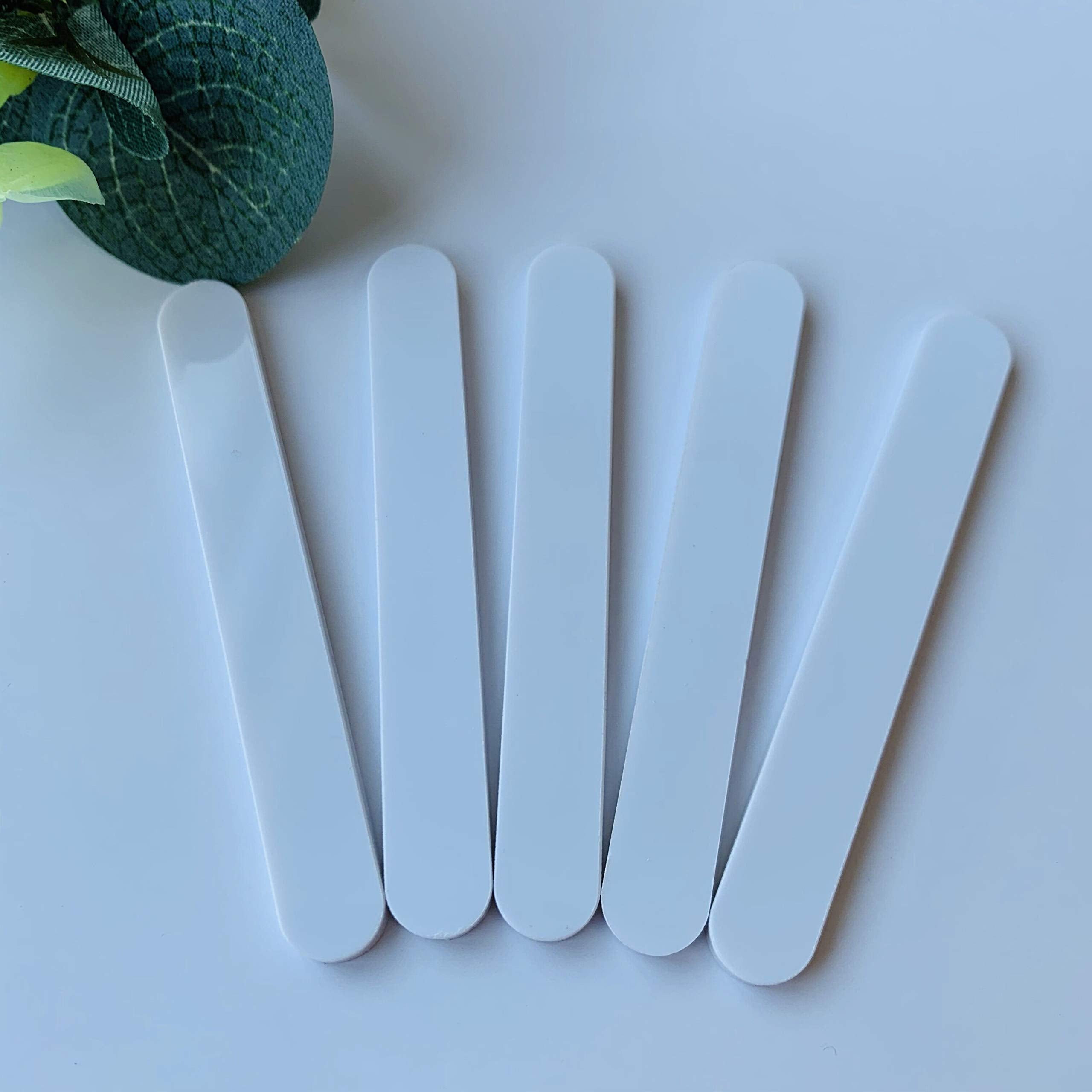 50 Pcs Mini Acrylic Cakesicle Popsicle Sticks For Ice Creamsicle Candy Apple (White)