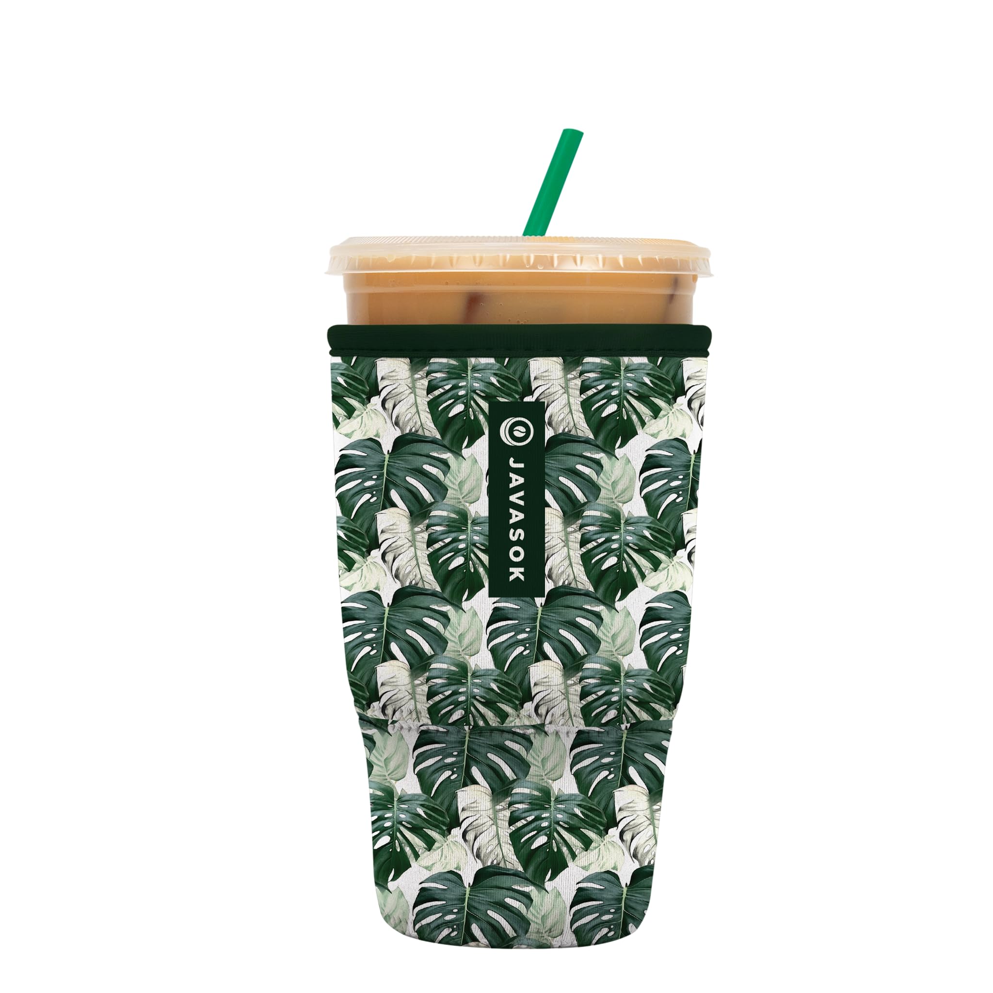 Sok It JavaSok Iced Coffee & Cold Soda Insulated Neoprene Cup Sleeve (Island Escape, Large: 30-32oz)