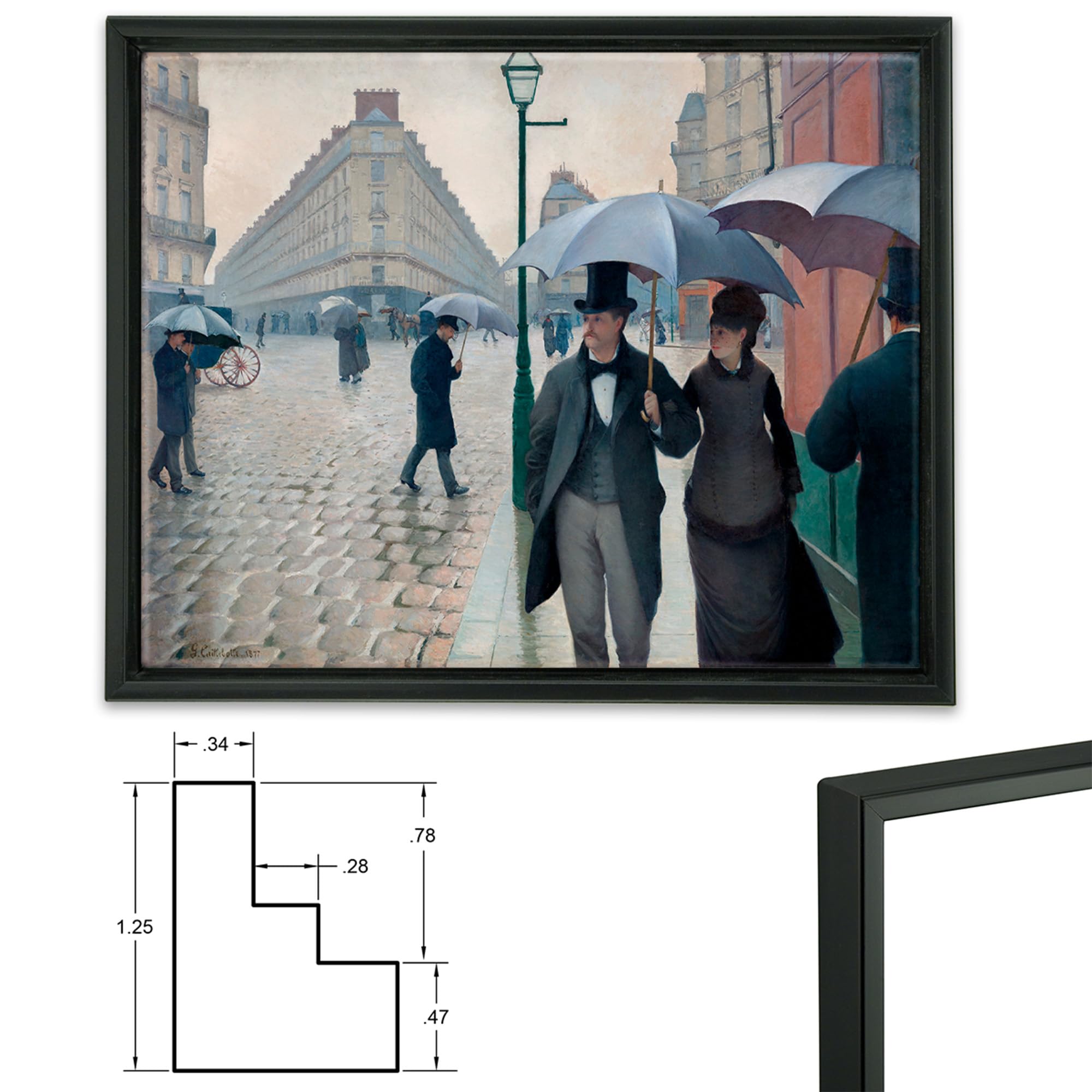Jerry's Artarama 3/4 Core Floater 3 Pack Frames for Canvas Artwork Display [8x10 - Black]- Perfect for Home Wall Decor  Bedroom Wall Art  Living Room Decor - Wall Art Frame with Floating Effect