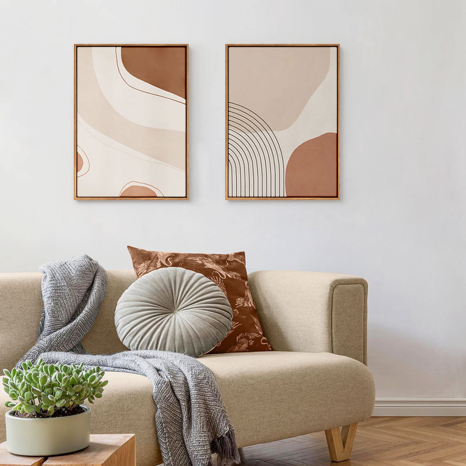Folkor Floating Frame For 16X24 Inch Canvas Painting With 0.6-0.8'' Deep, 2 Pack Floater Frame For Canvas Prints Pictures, Oil P