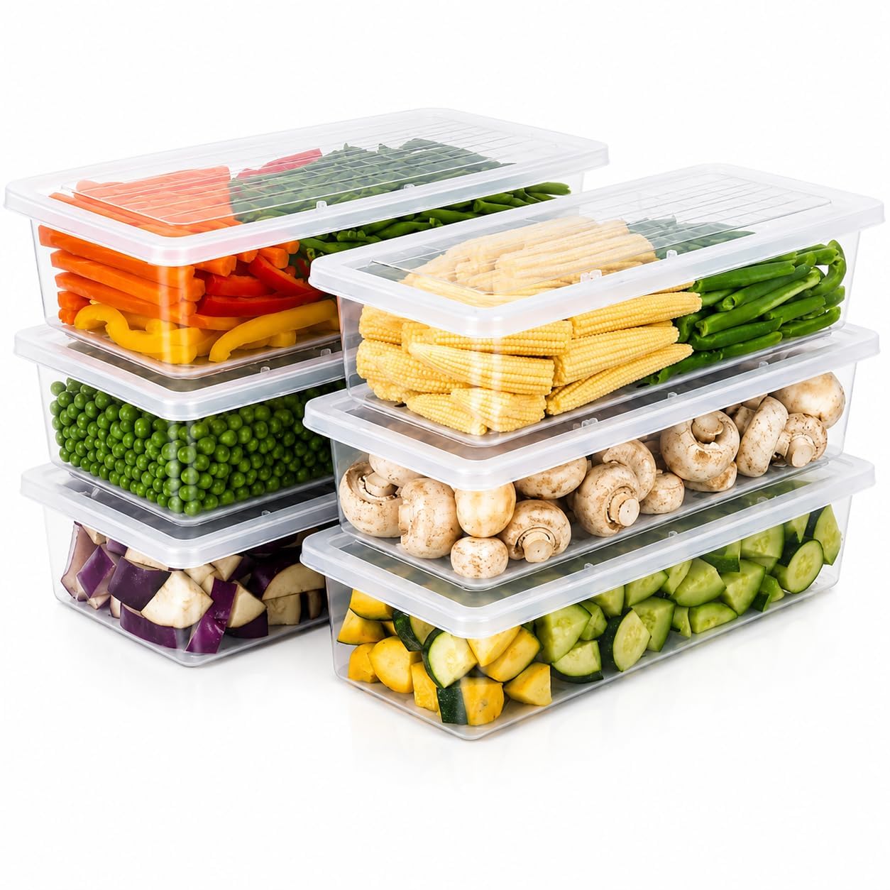 Smart Seal Plastic Container For Kitchen Storage Sets Of 6 (1500 Ml)