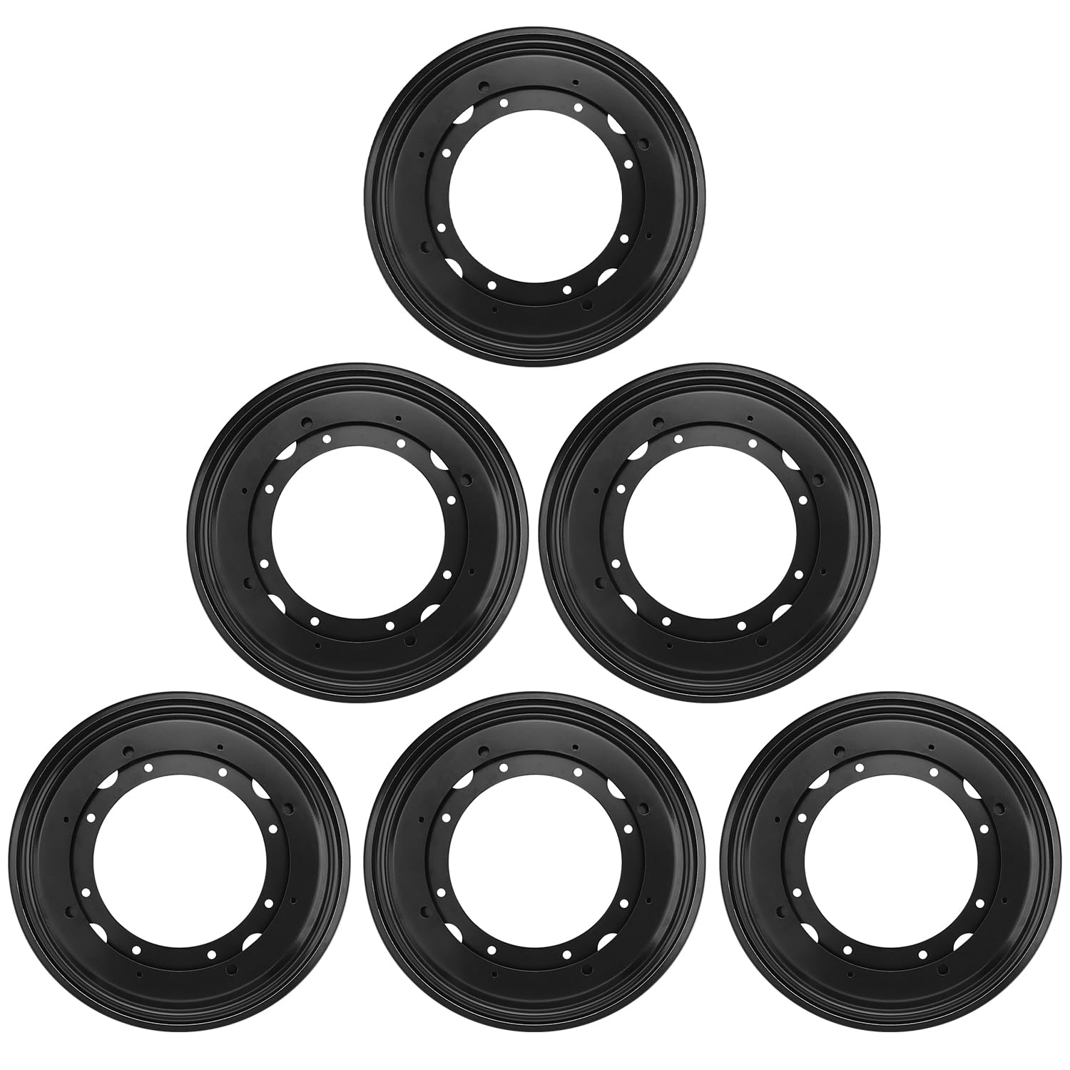6 Pcs 9 Inch Black Lazy Susan Turntable Bearing Plate, Lazy Susan Bearings Base, Lazy Susan Hardware, Easy Installation, Solid M